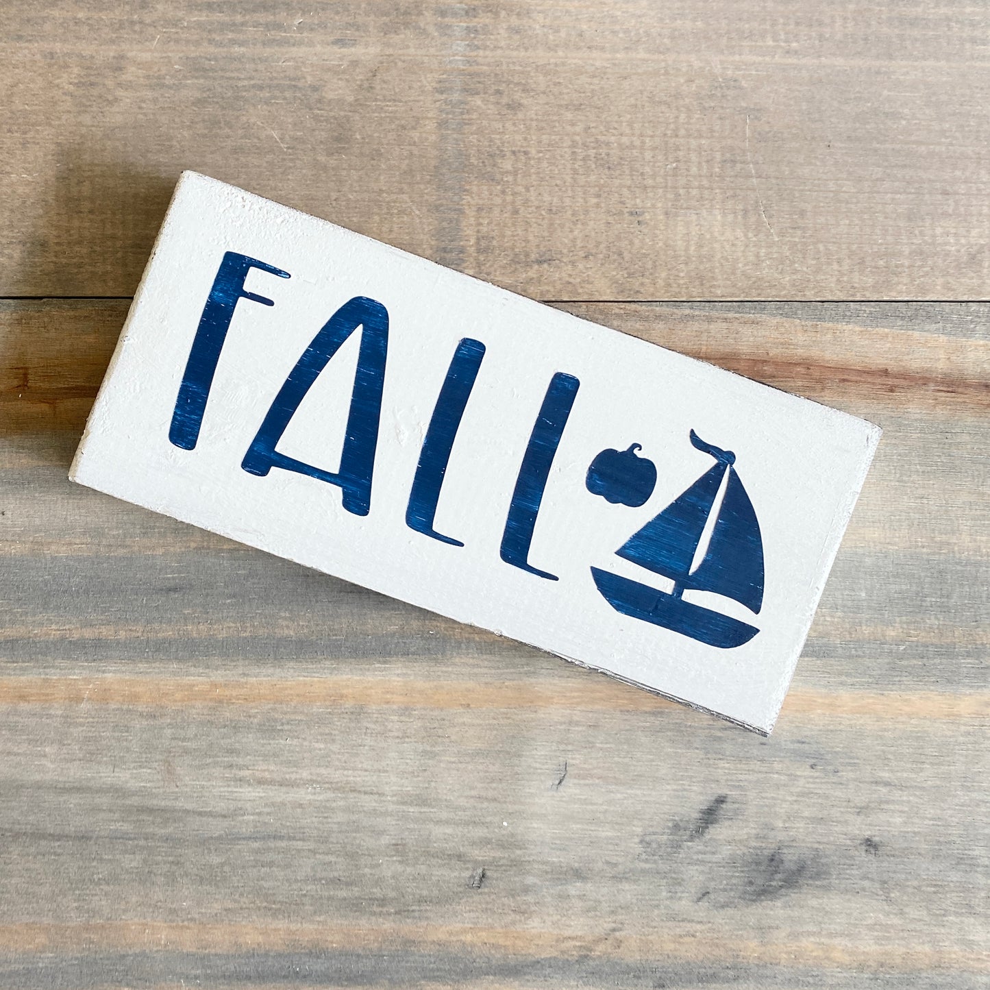 Fall Boat Sign
