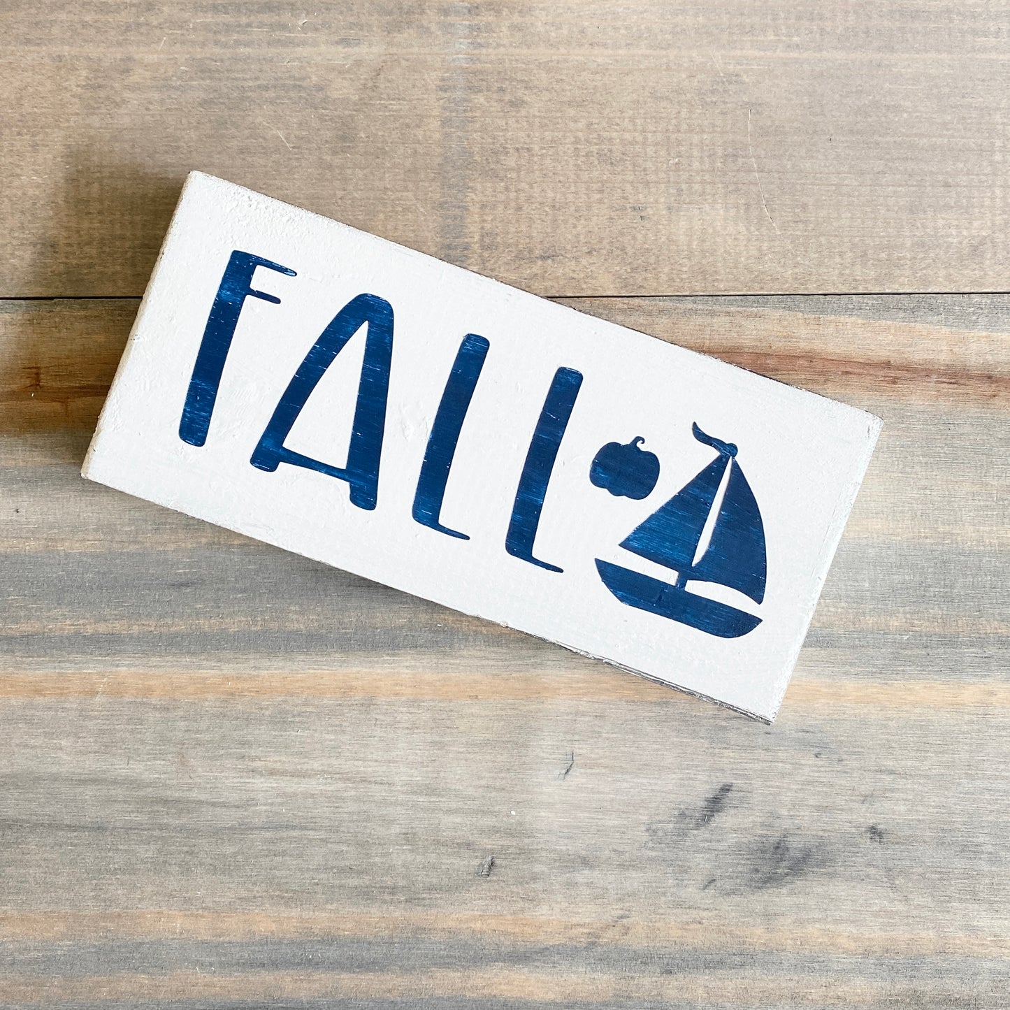 Fall Boat Sign