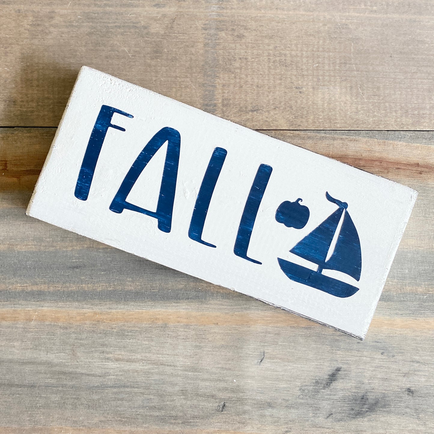 Fall Boat Sign