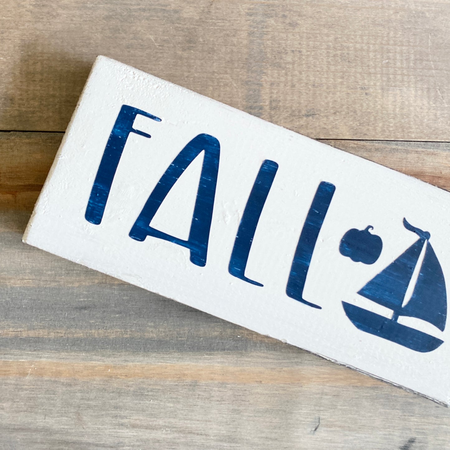 Fall Boat Sign