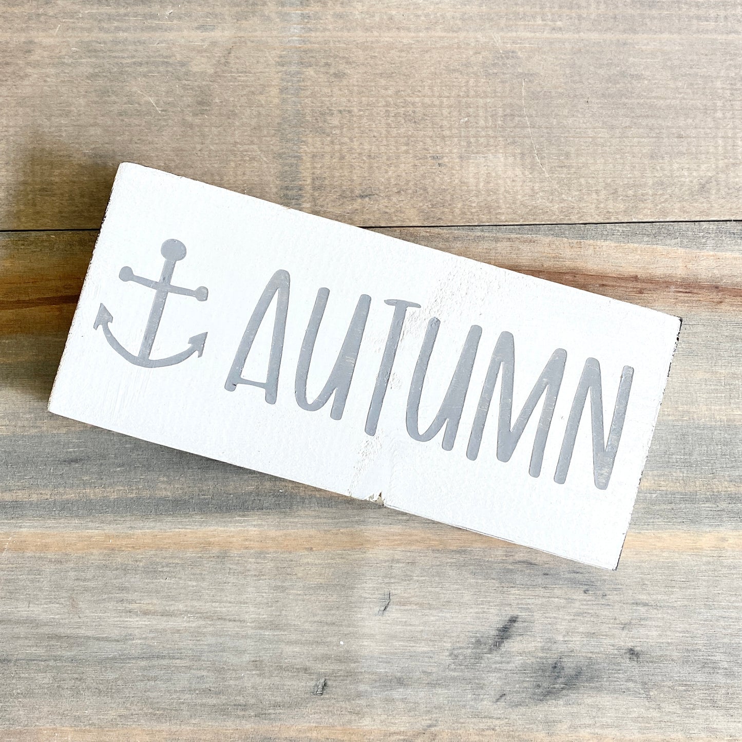 Autumn Anchor Sign, 8 x 3in