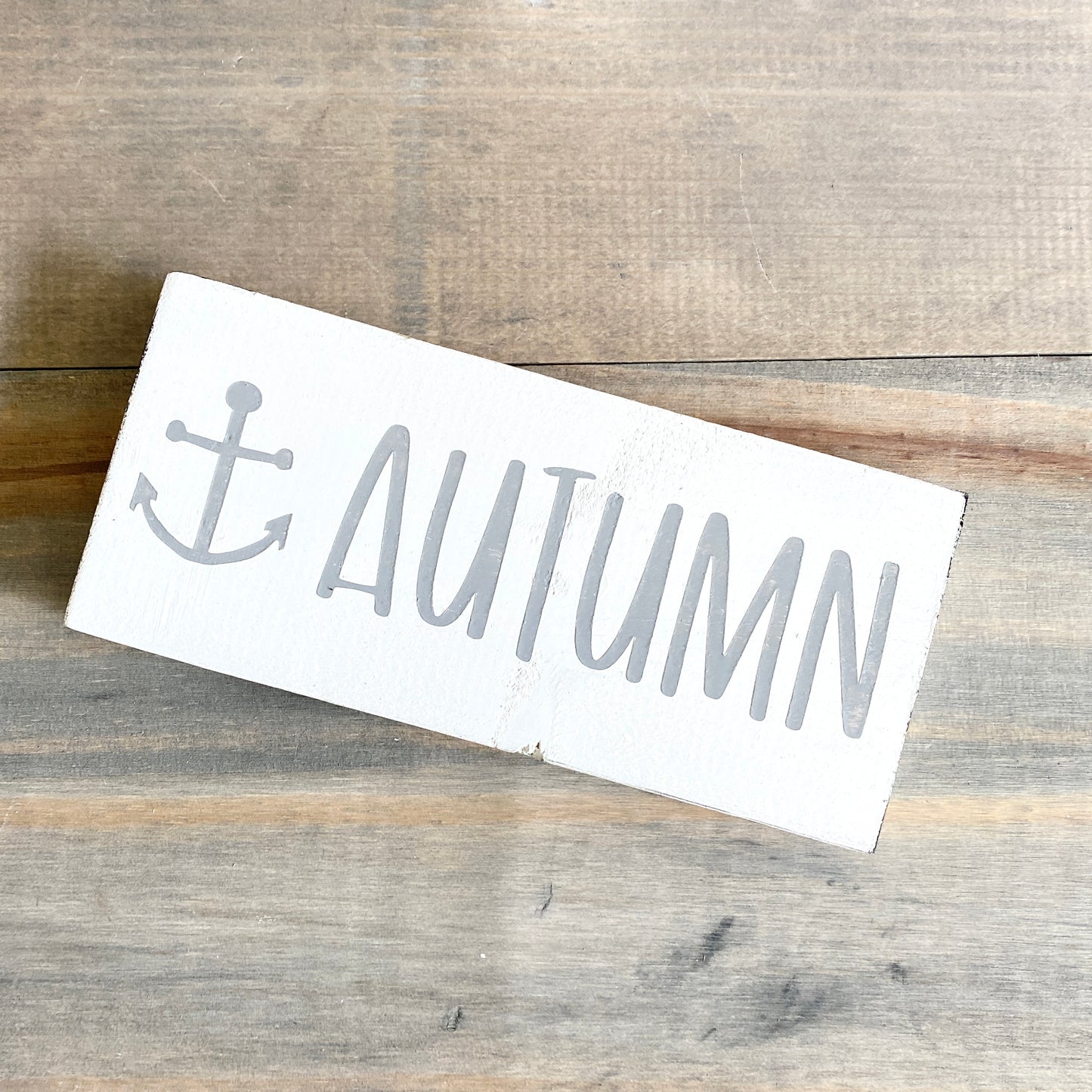 Autumn Anchor Sign, 8 x 3in