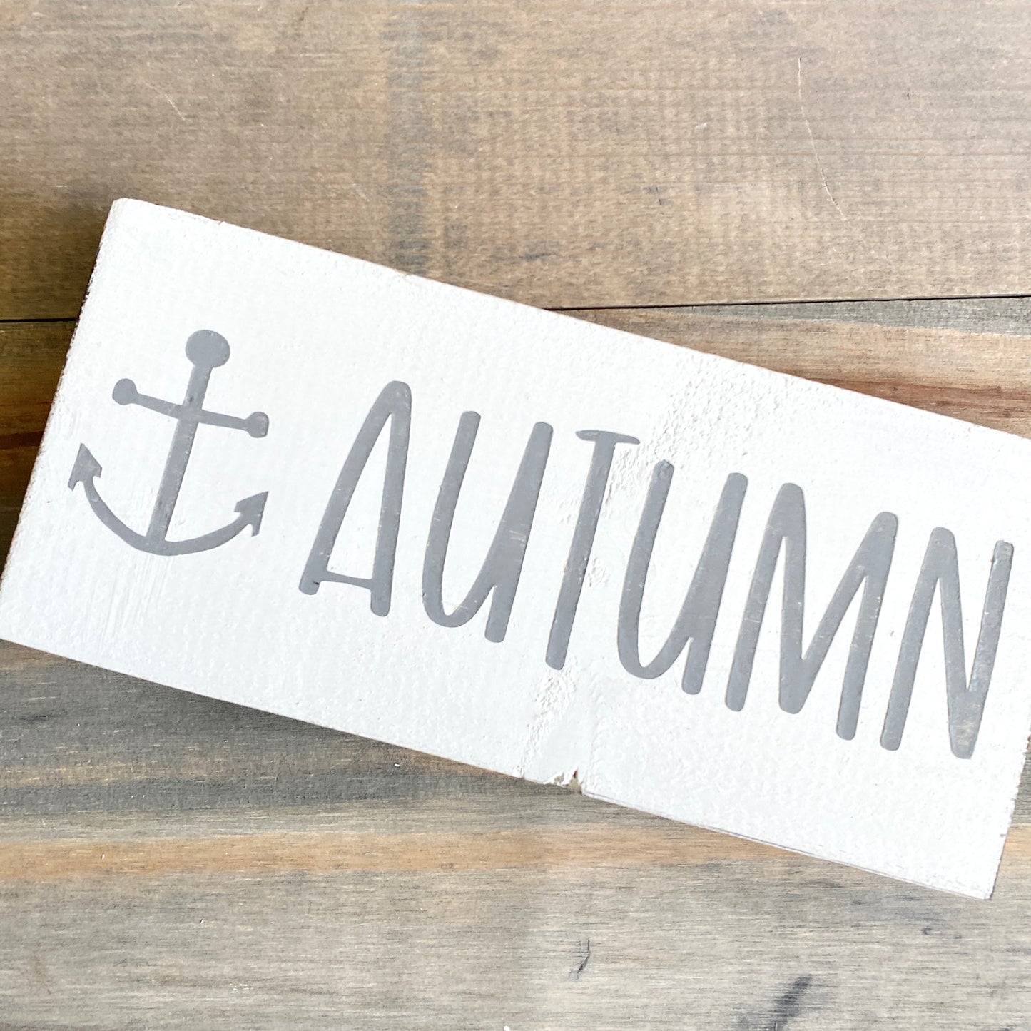 Autumn Anchor Sign, 8 x 3in