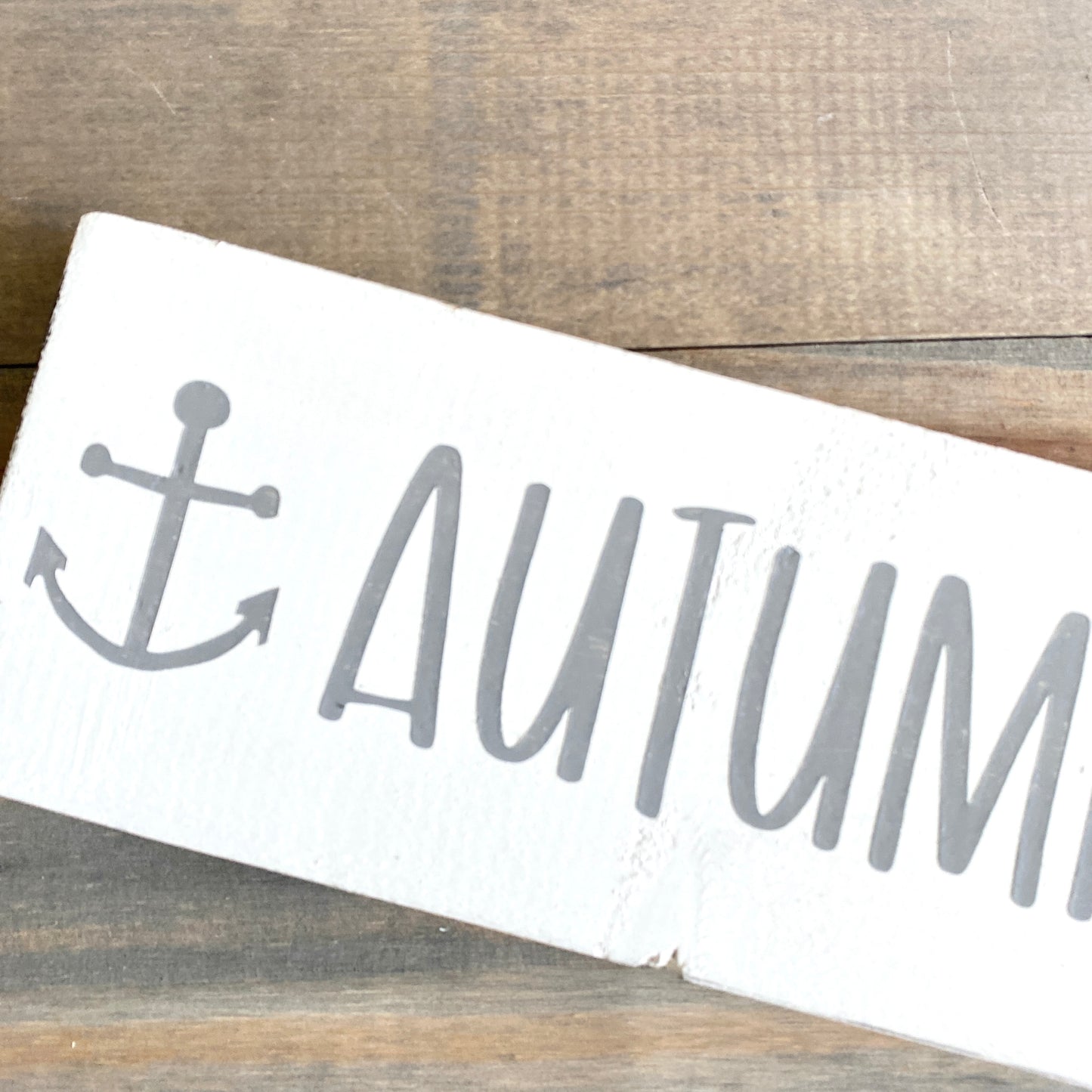 Autumn Anchor Sign, 8 x 3in