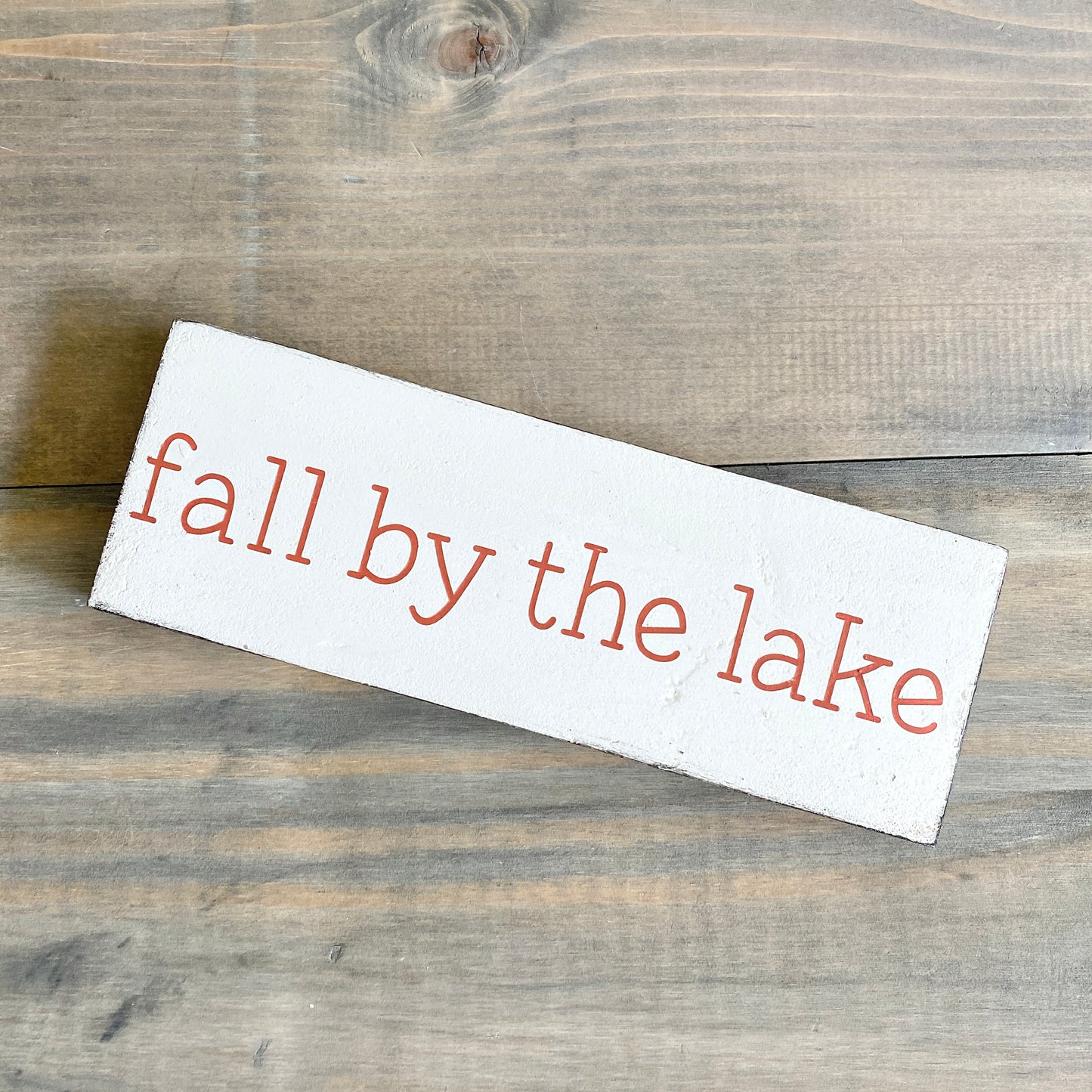 Fall by the Lake Sign