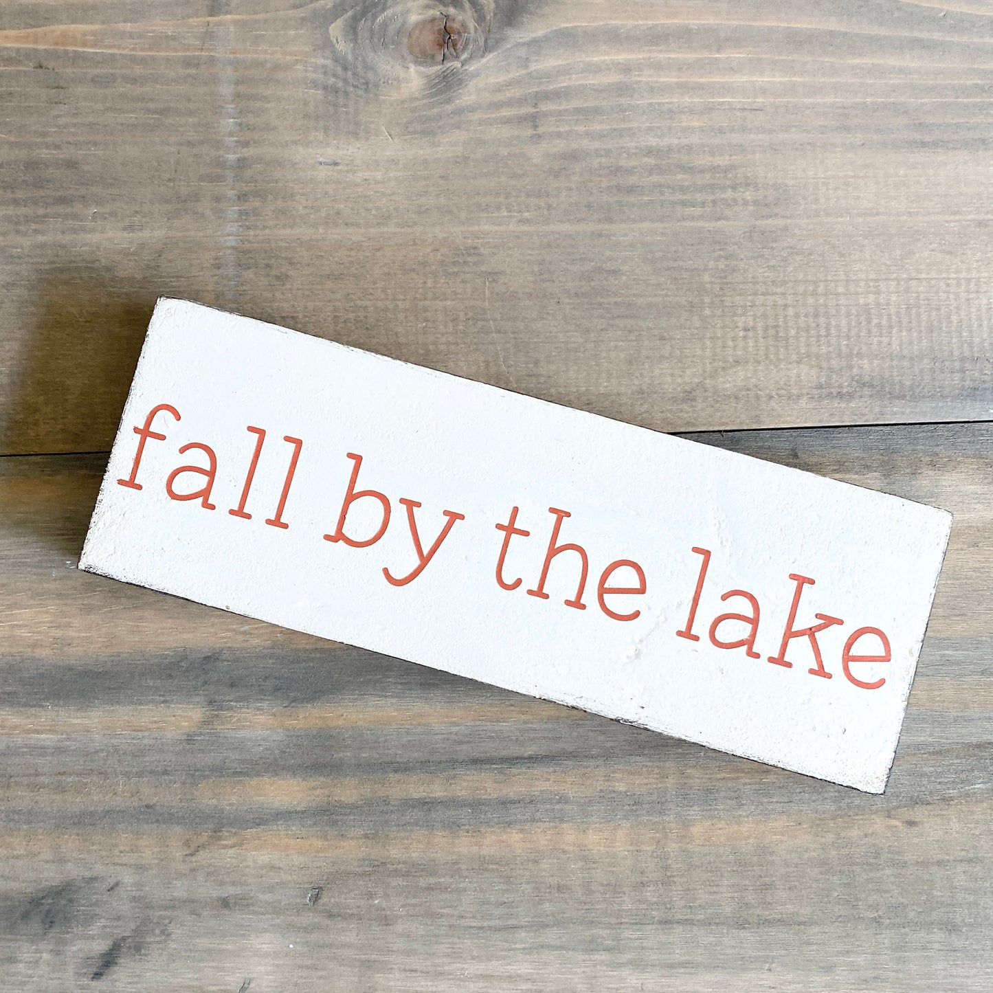 Fall by the Lake Sign