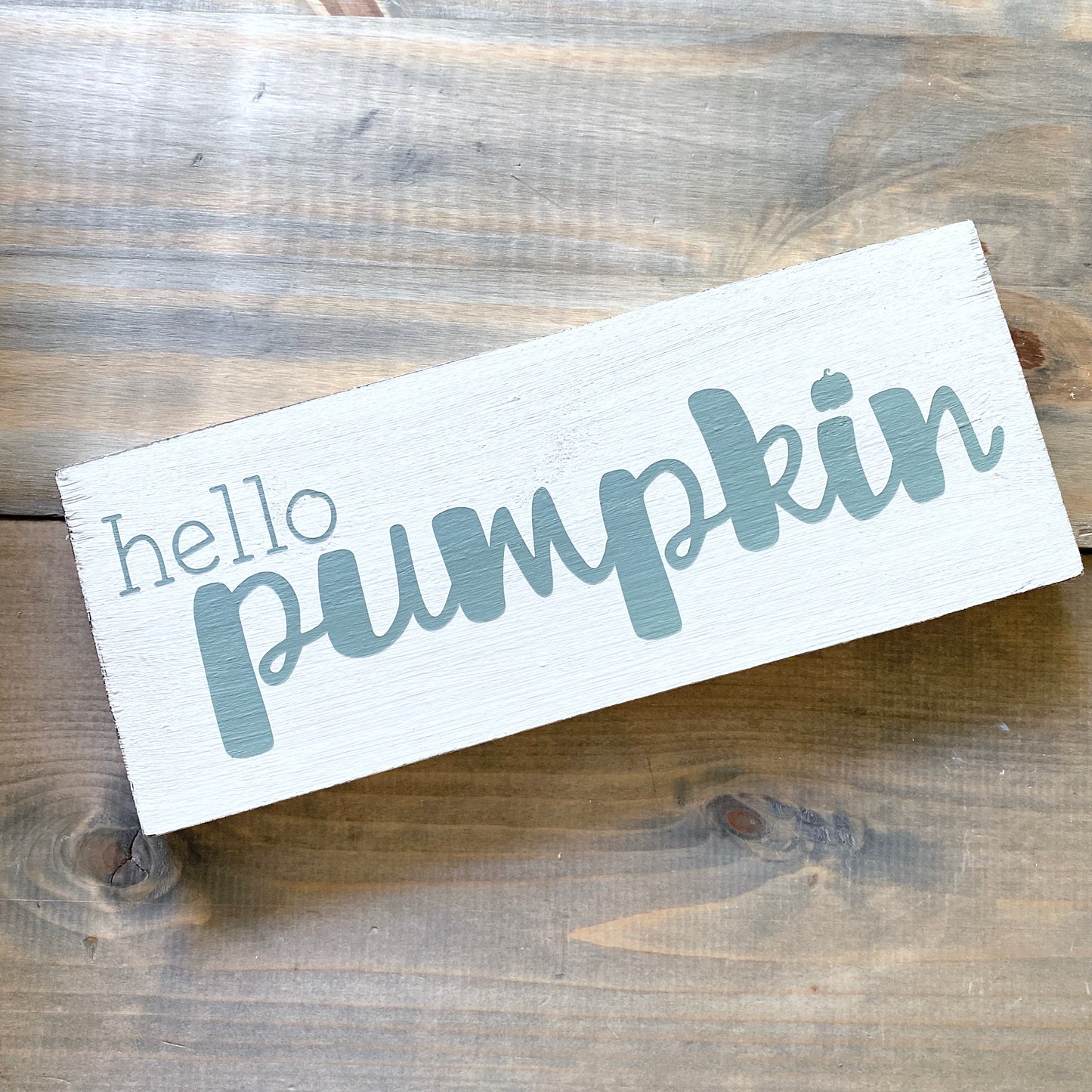Hello Pumpkin sign in sage green Halloween modern cottage farmhouse vintage store boutique wholesale decor