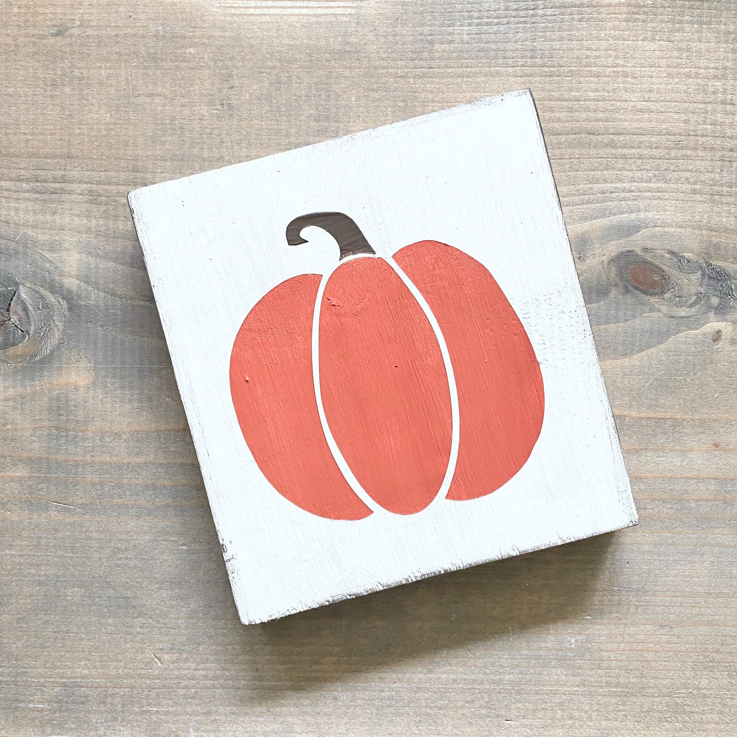 Pumpkin sign in orange modern cottage farmhouse vintage store boutique wholesale decor