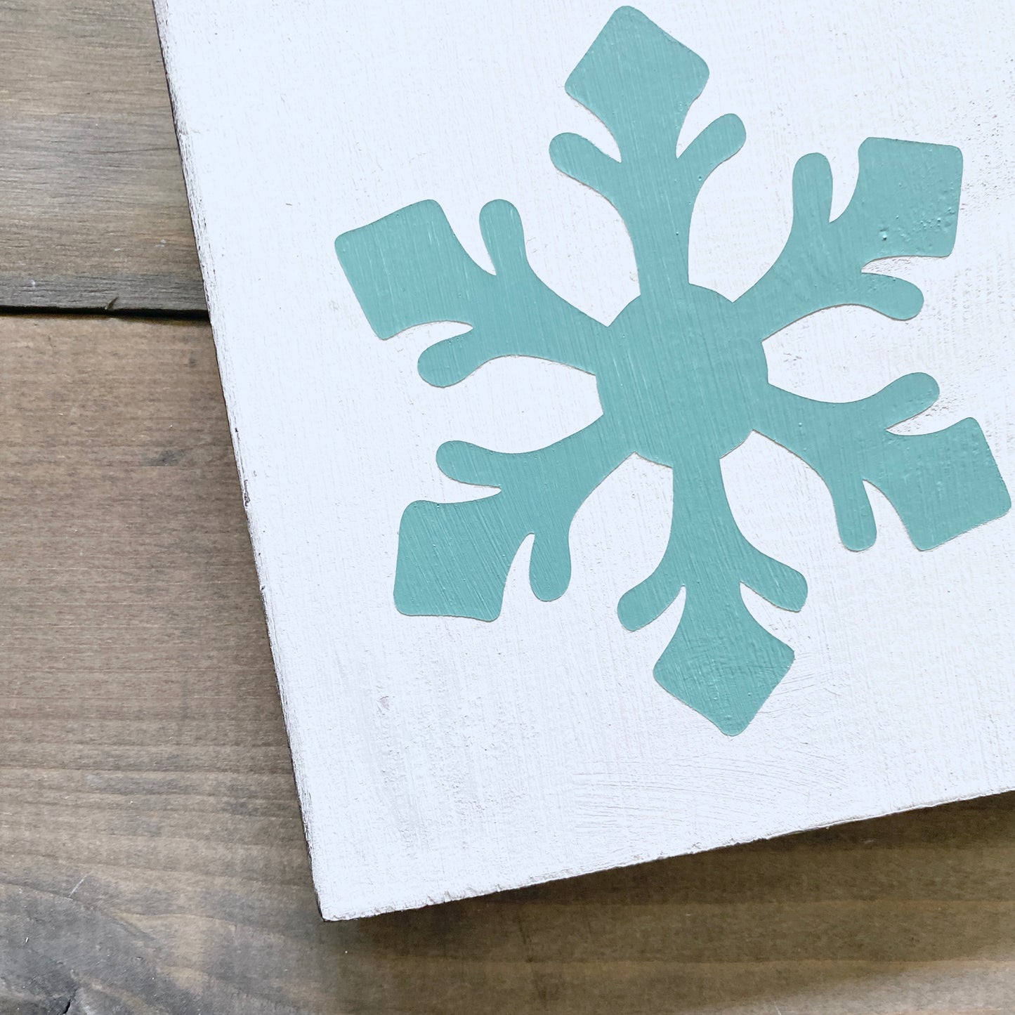 Snowflake sign in dark green, holiday decor modern cottage farmhouse vintage store boutique wholesale decor