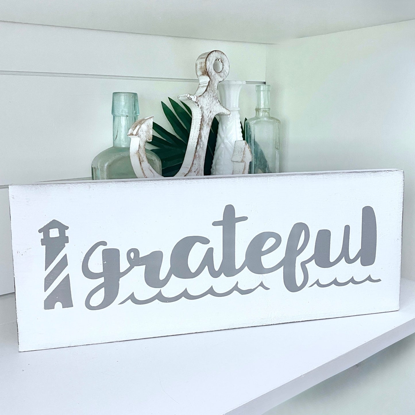 Grateful Lighthouse sign