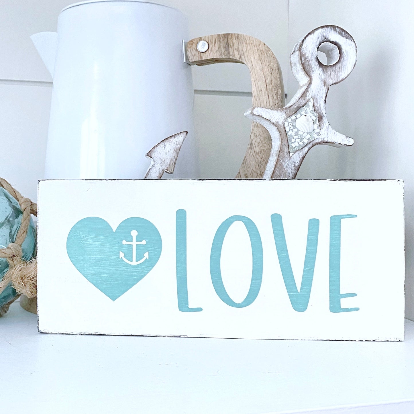 Love heart anchor sign