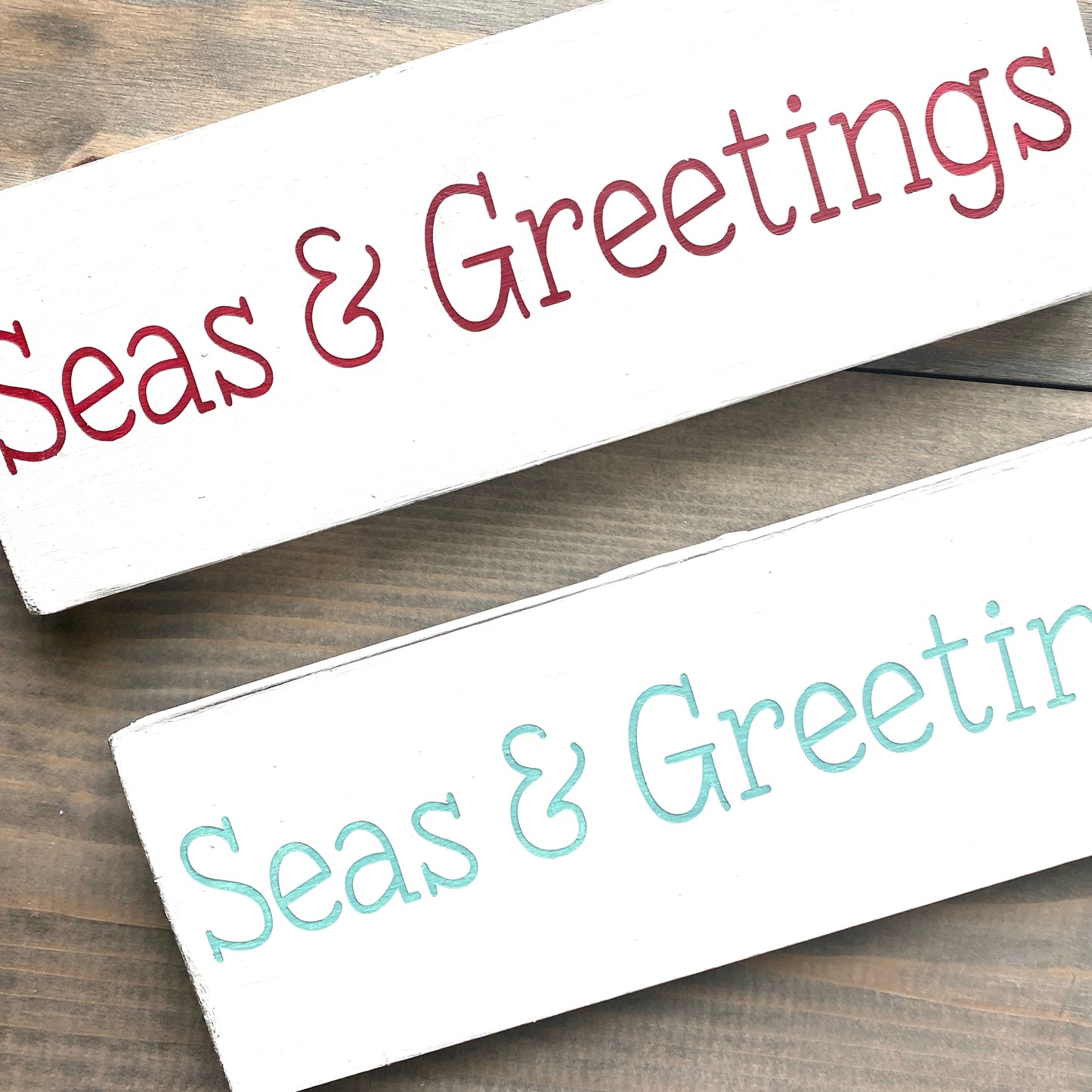 Seas & Greetings Sign