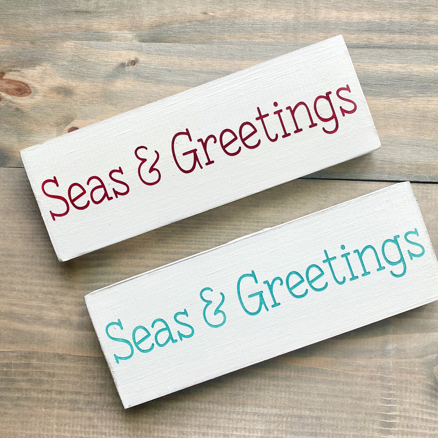 Seas & Greetings Sign