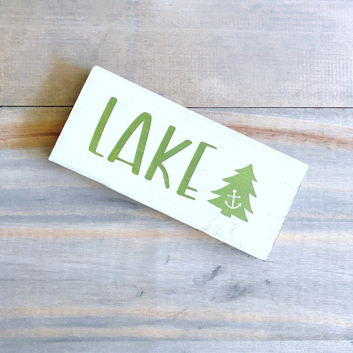 Lake Christmas Tree Sign