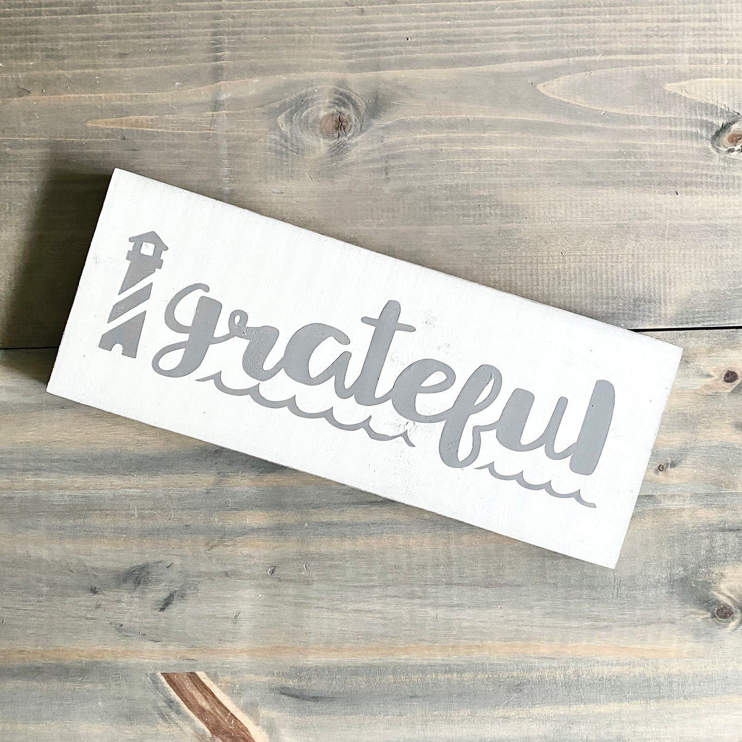 Grateful Lighthouse sign