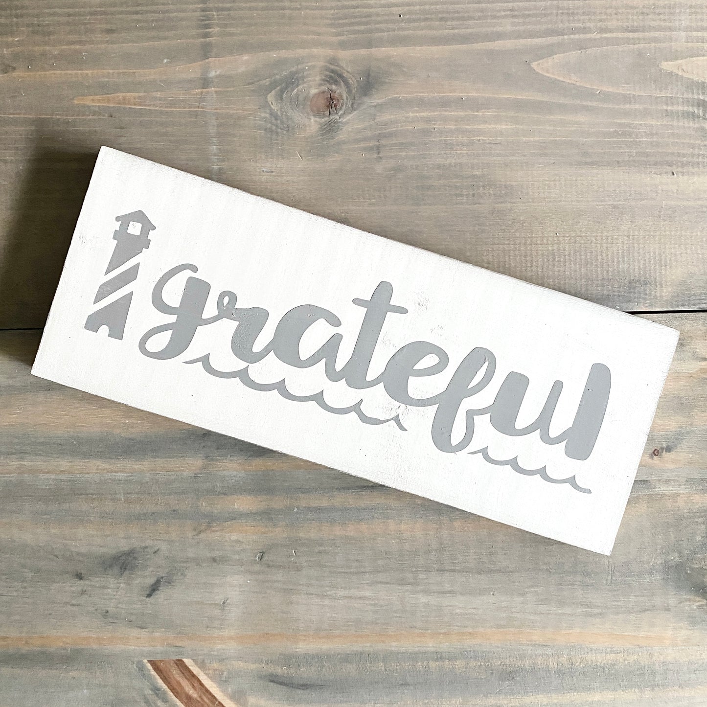 Grateful Lighthouse sign