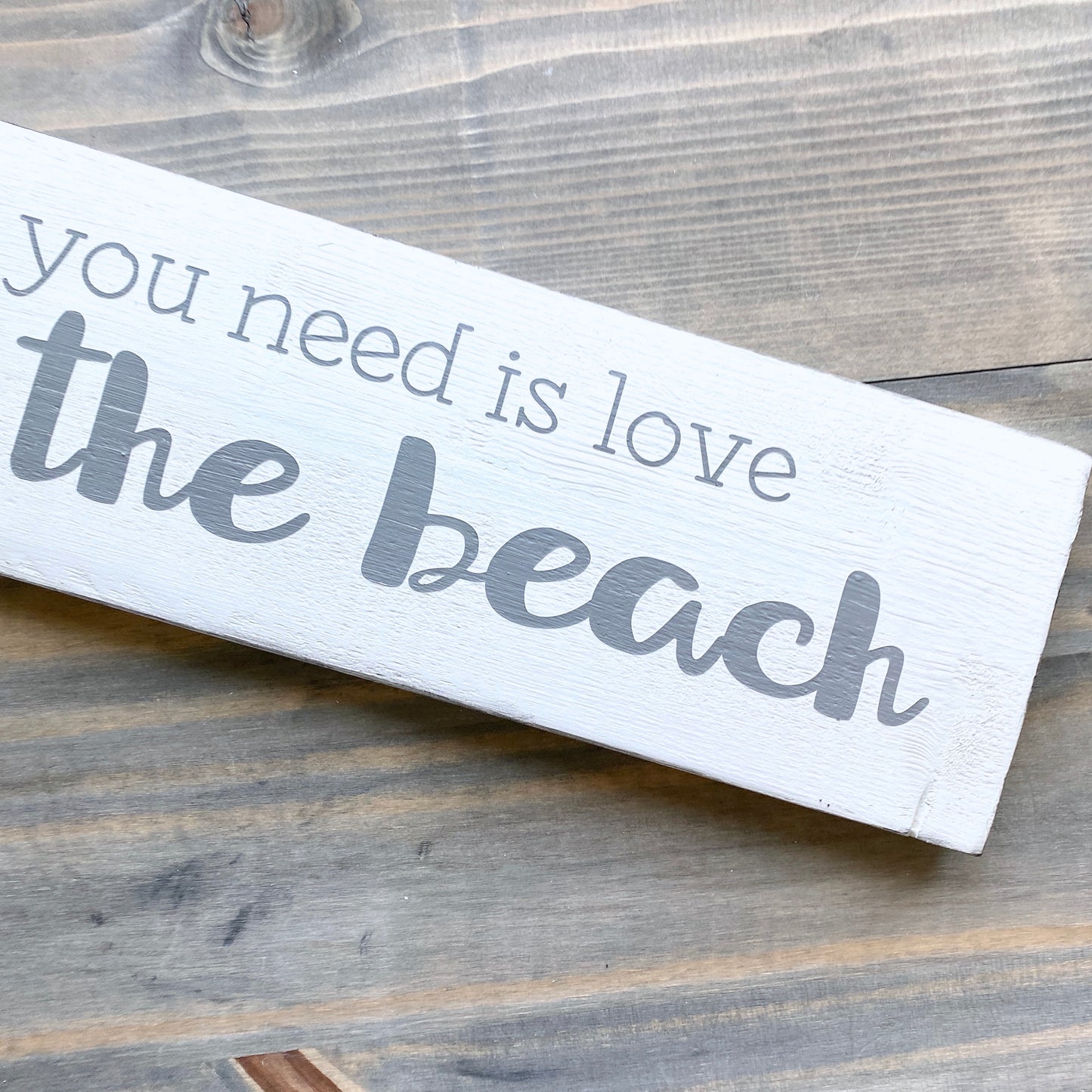 all you need is love and the beach coastal valentine sign