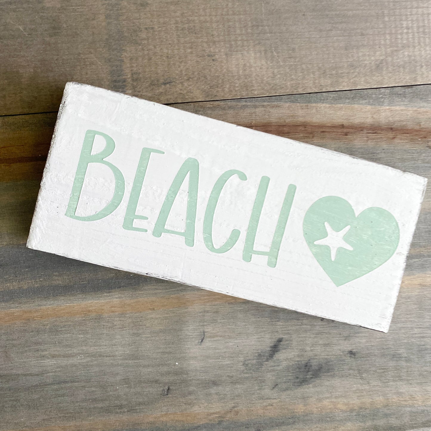 Beach heart sign