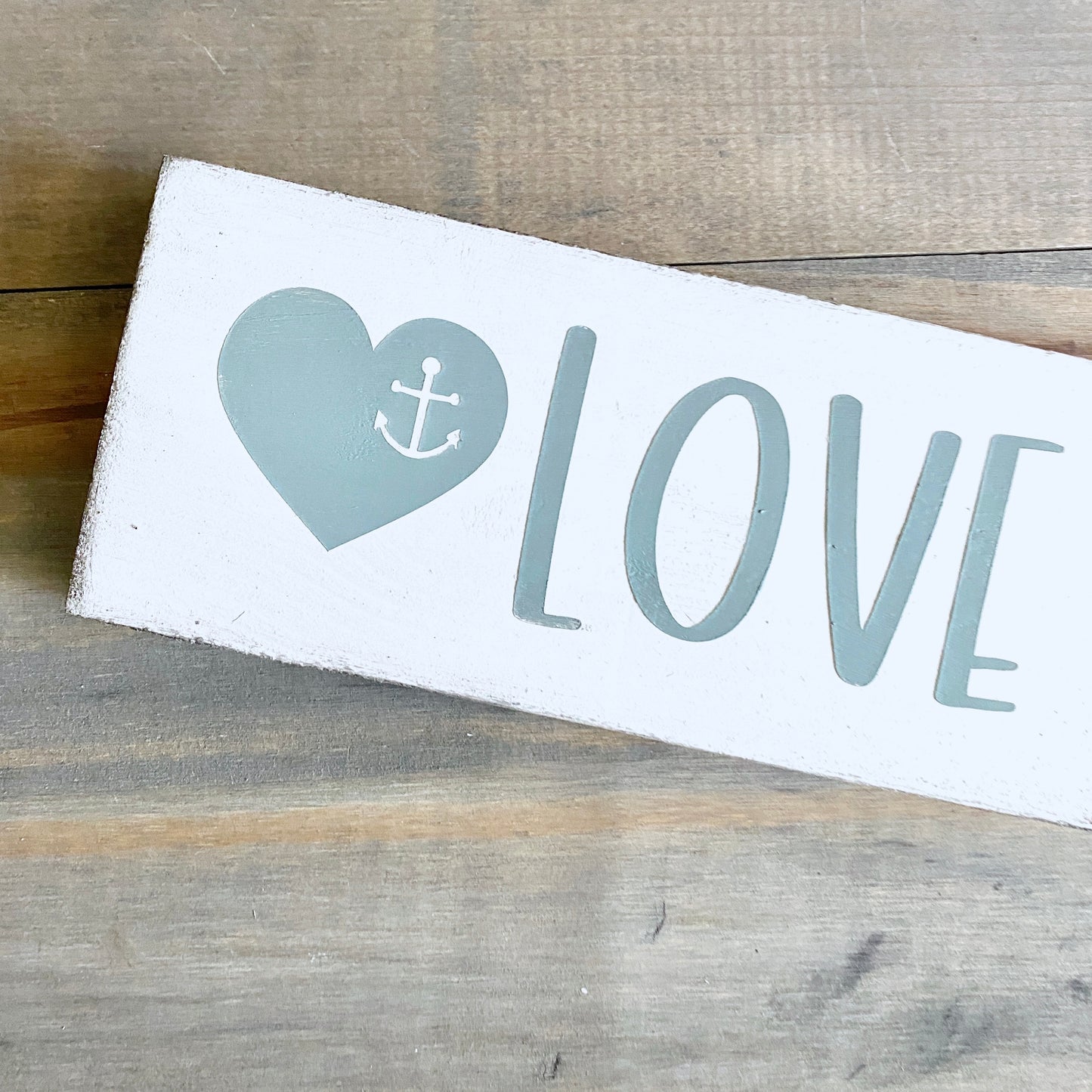 Love heart anchor sign