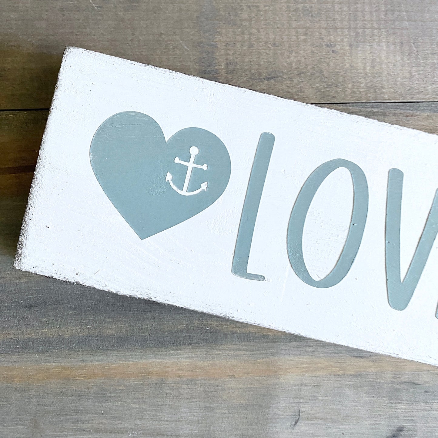 Love heart anchor sign