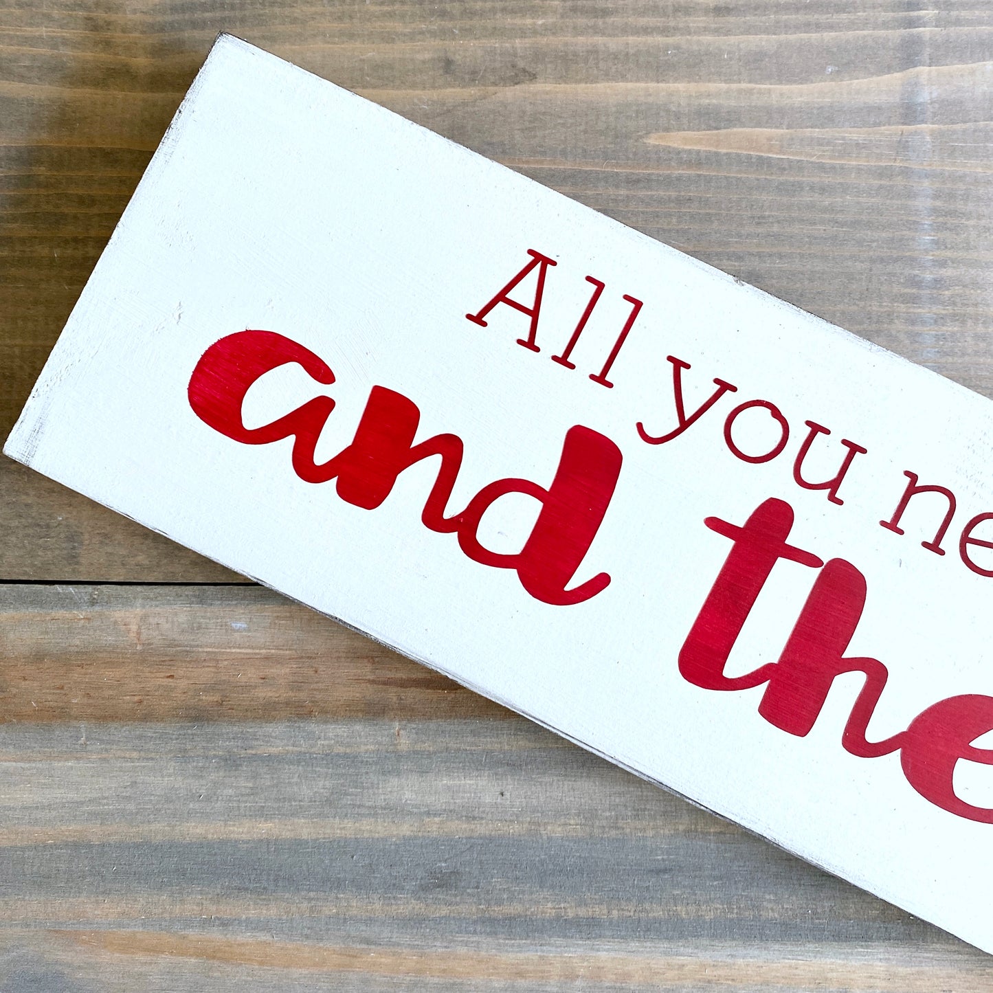 all you need is love and the lake nautical sign