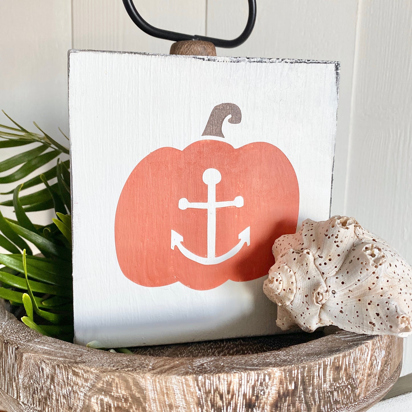 Anchor Pumpkin Sign, 6 x 6in