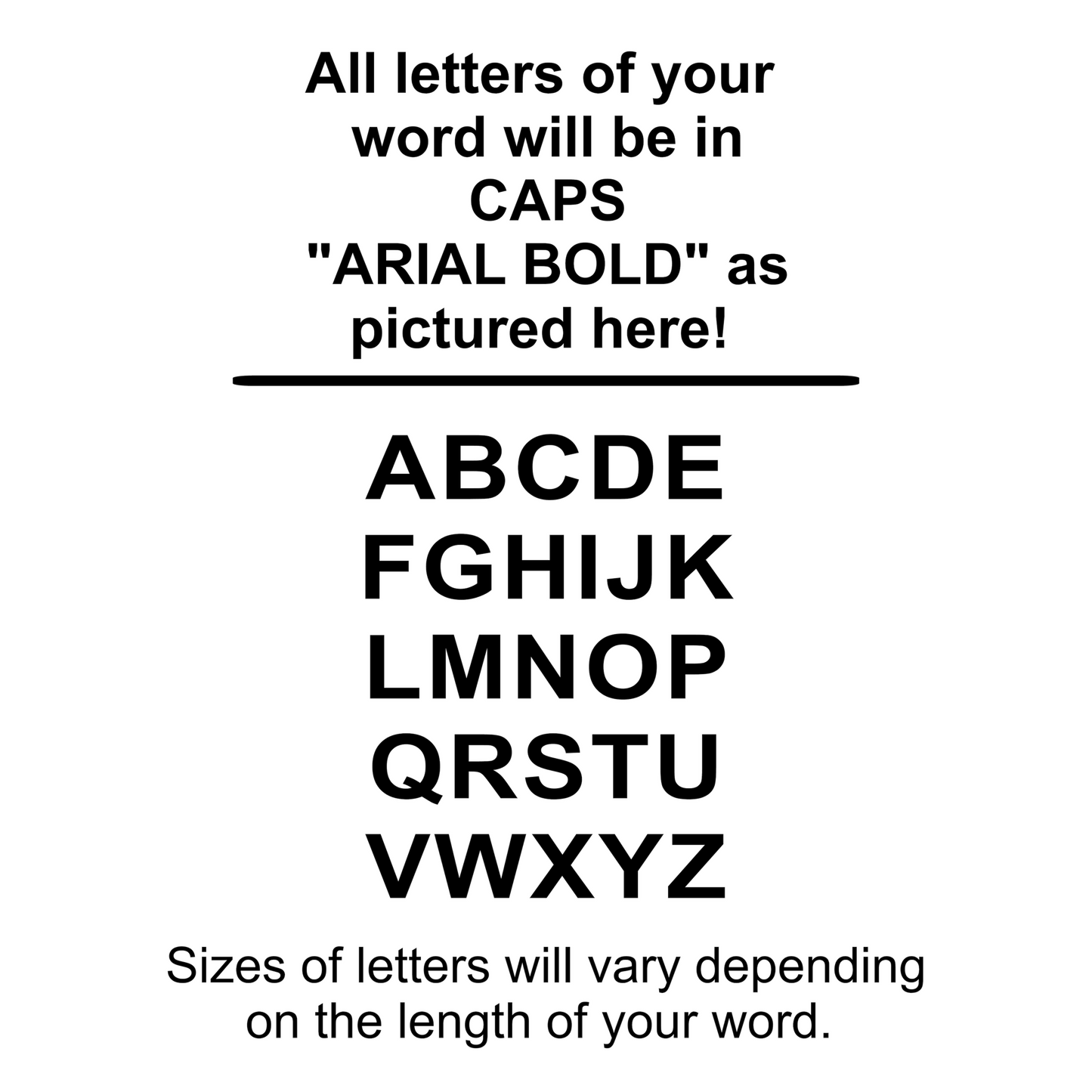 CUSTOM Large Word Sign