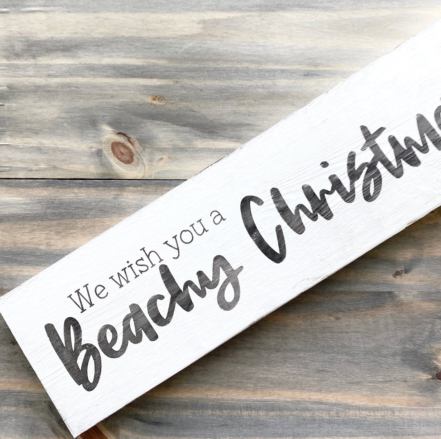 We wish you a Beachy Christmas Sign
