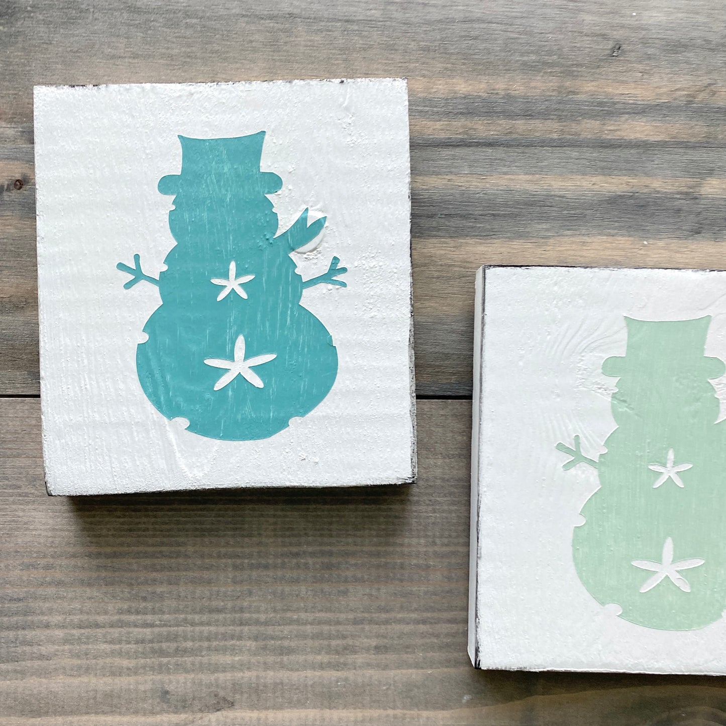 Sand Dollar Snowman Sign
