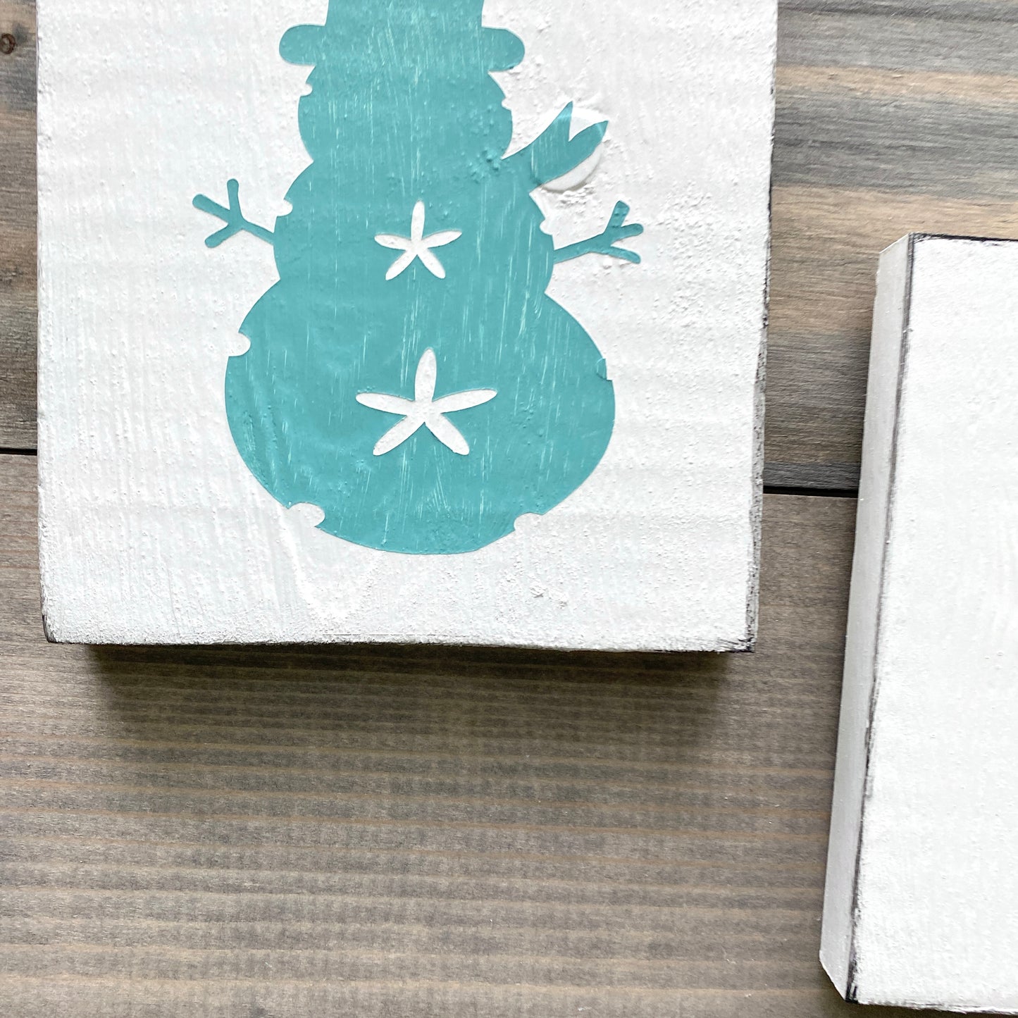 Sand Dollar Snowman Sign