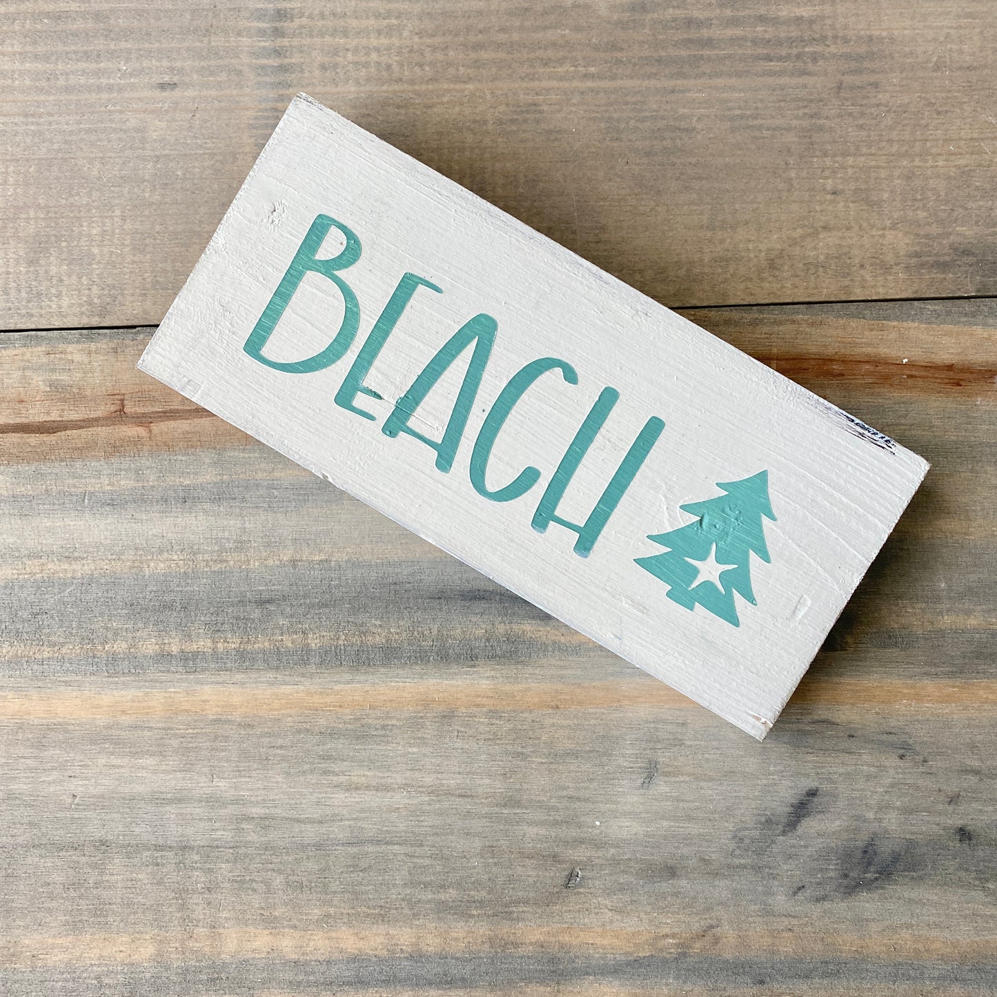 Beach Christmas Tree Sign