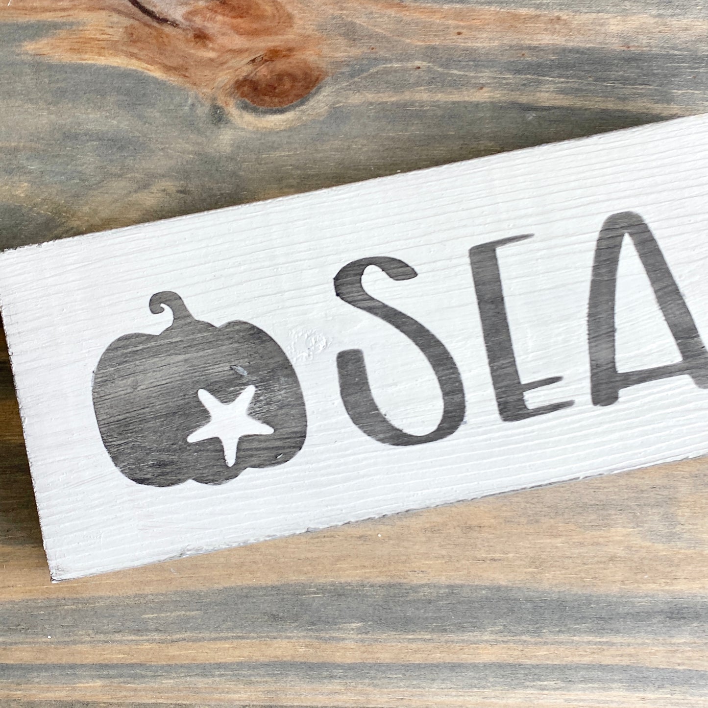 Sea Pumpkin Sign, 6 x 6in