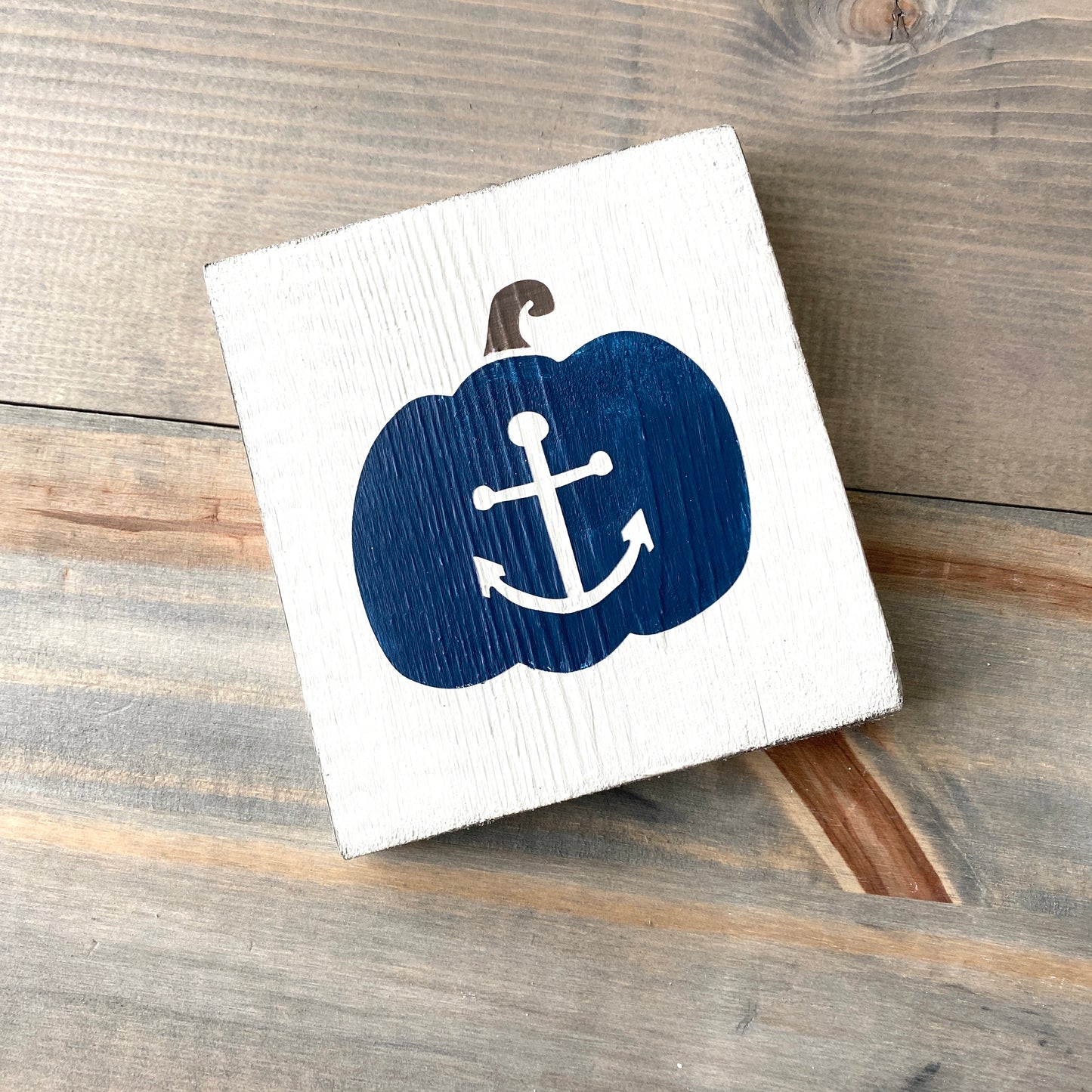 Anchor Pumpkin Sign, 6 x 6in