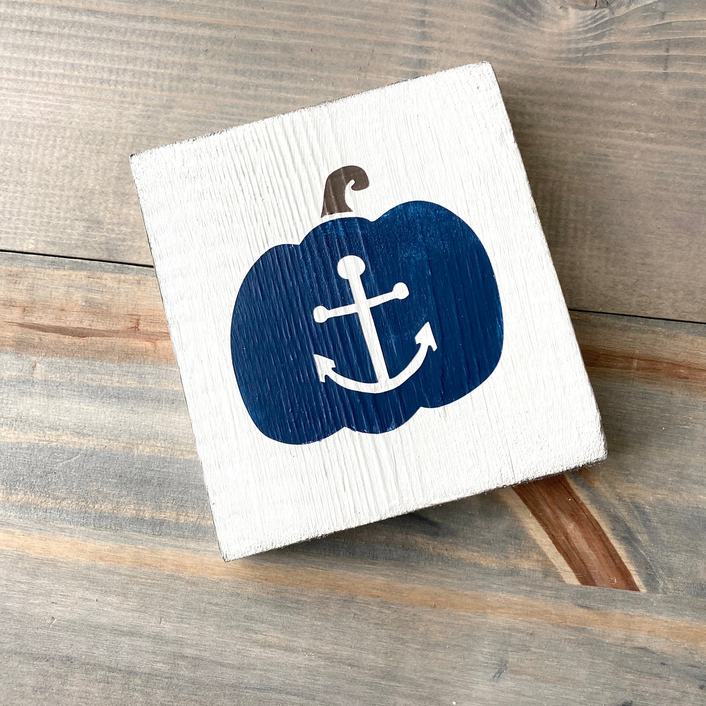 Anchor Pumpkin Sign, 6 x 6in