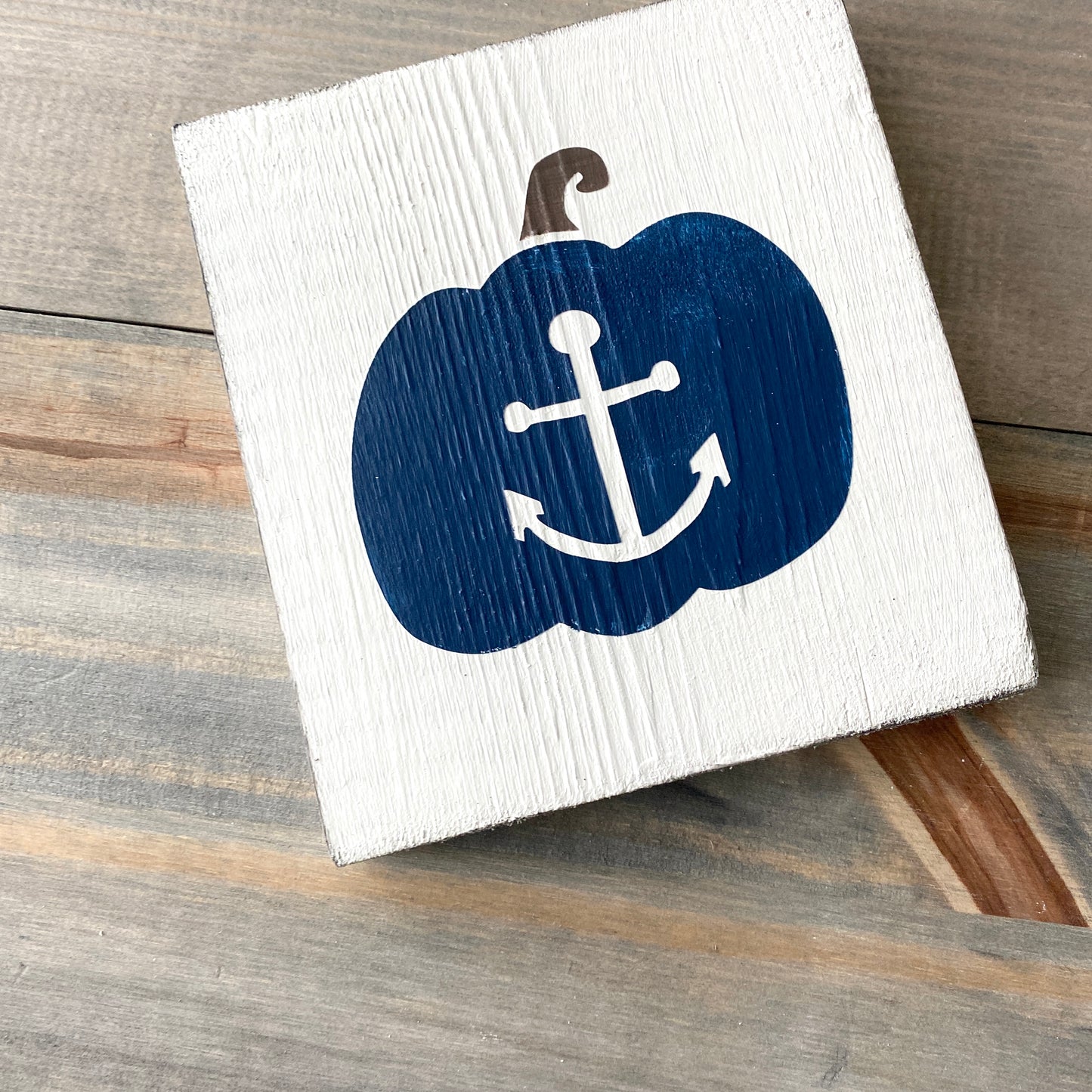 Anchor Pumpkin Sign, 6 x 6in