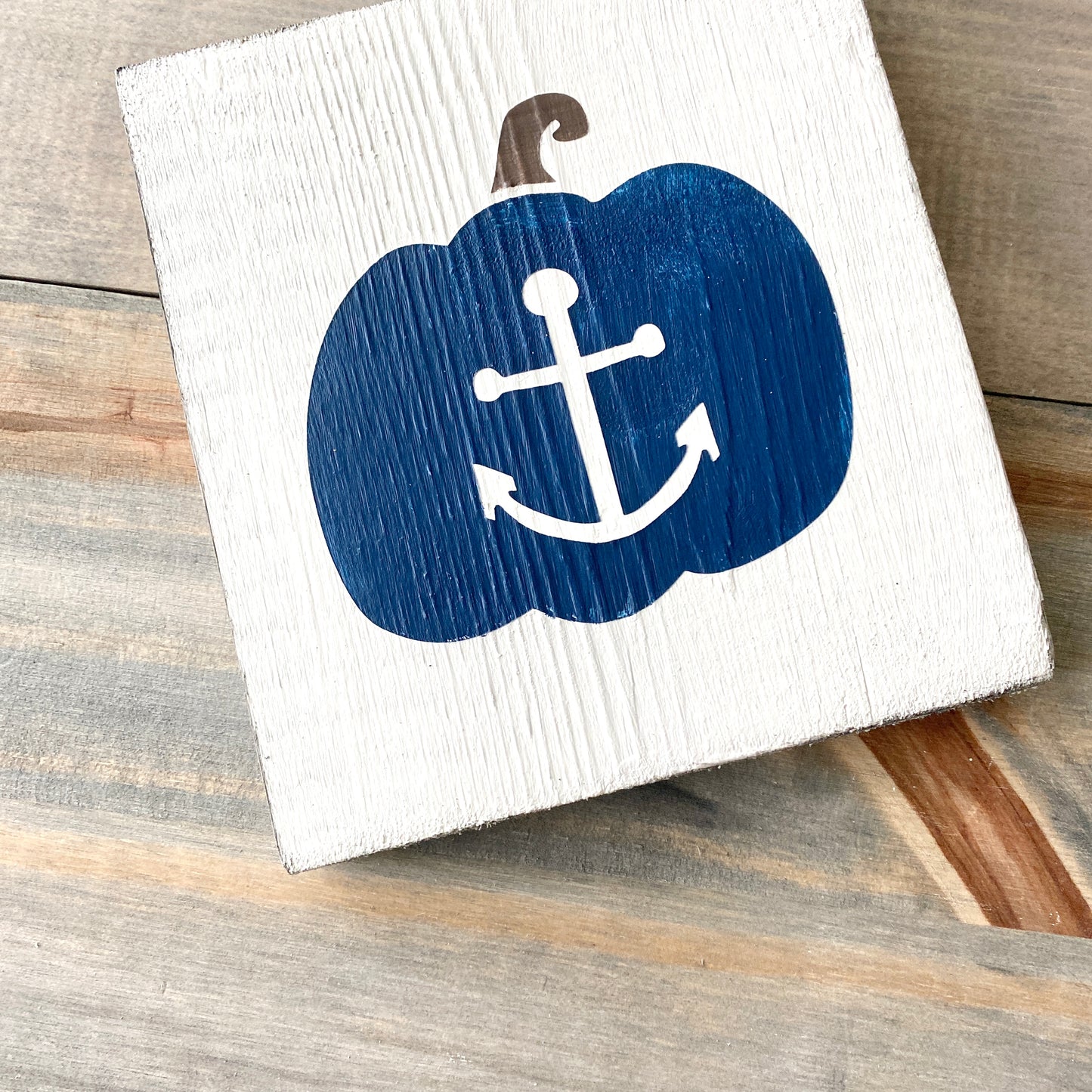 Anchor Pumpkin Sign, 6 x 6in