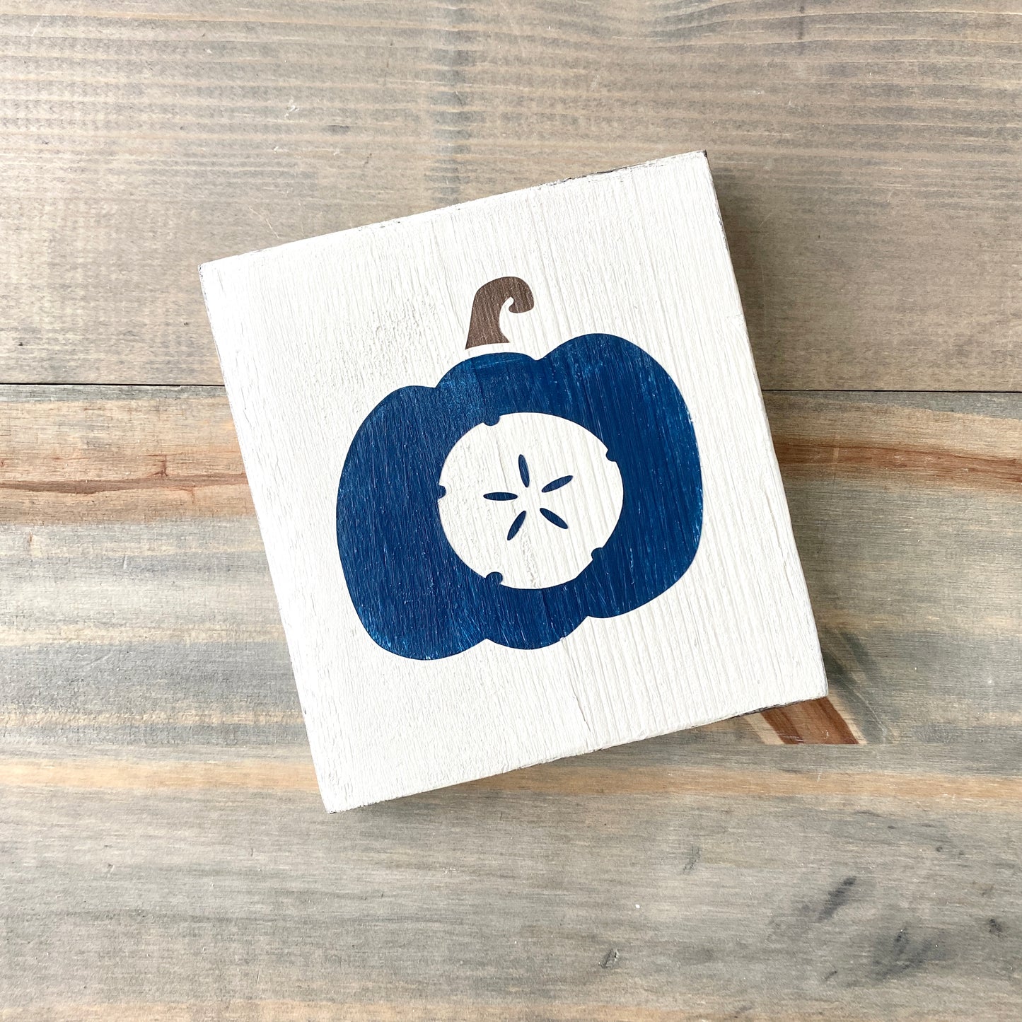 Sand Dollar Pumpkin Sign, 6 x 6in