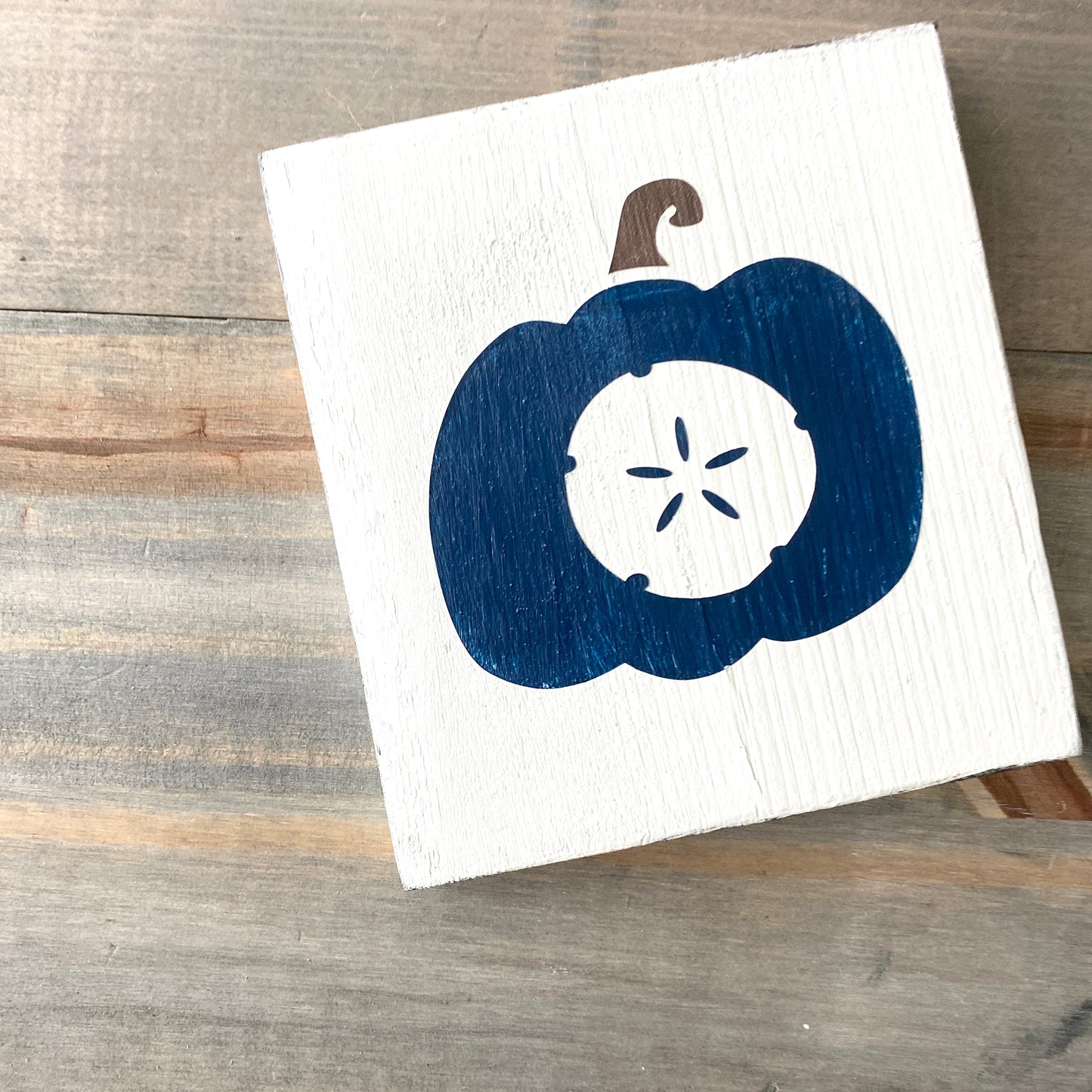 Sand Dollar Pumpkin Sign, 6 x 6in