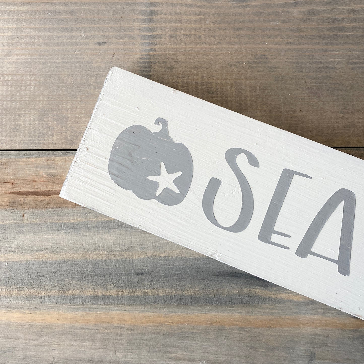 Sea Pumpkin Sign, 6 x 6in