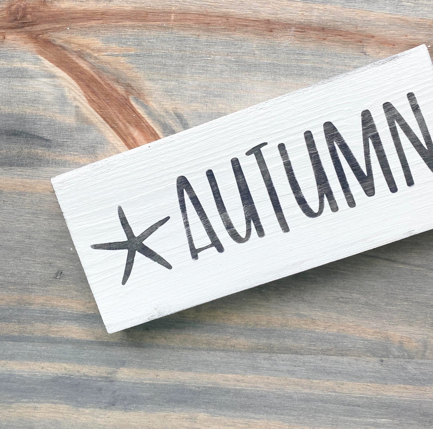 Autumn Starfish Sign, 8 x 3in