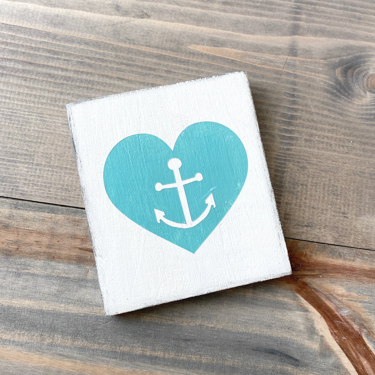 anchor heart sign, coastal valentine decor