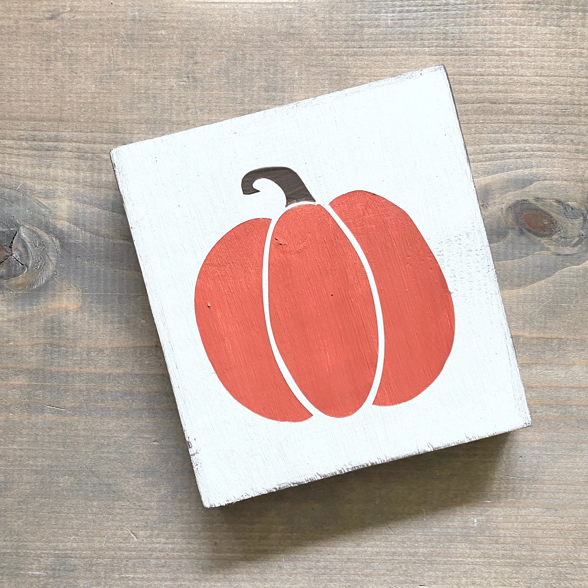 Pumpkin sign in orange modern cottage farmhouse vintage store boutique wholesale decor