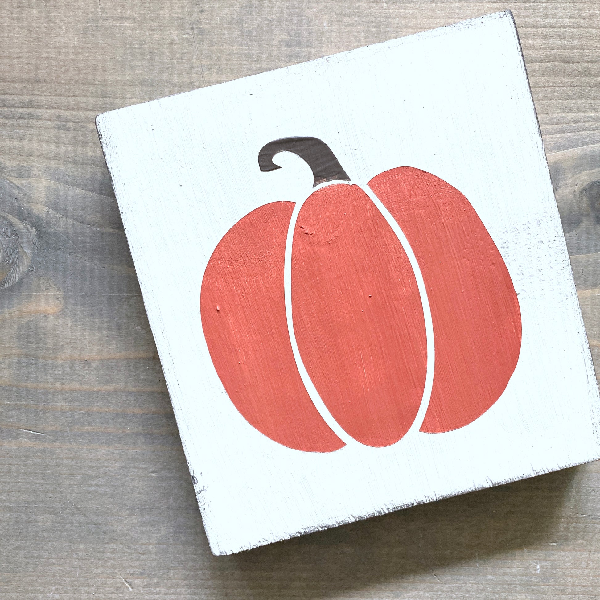 Pumpkin sign in orange modern cottage farmhouse vintage store boutique wholesale decor