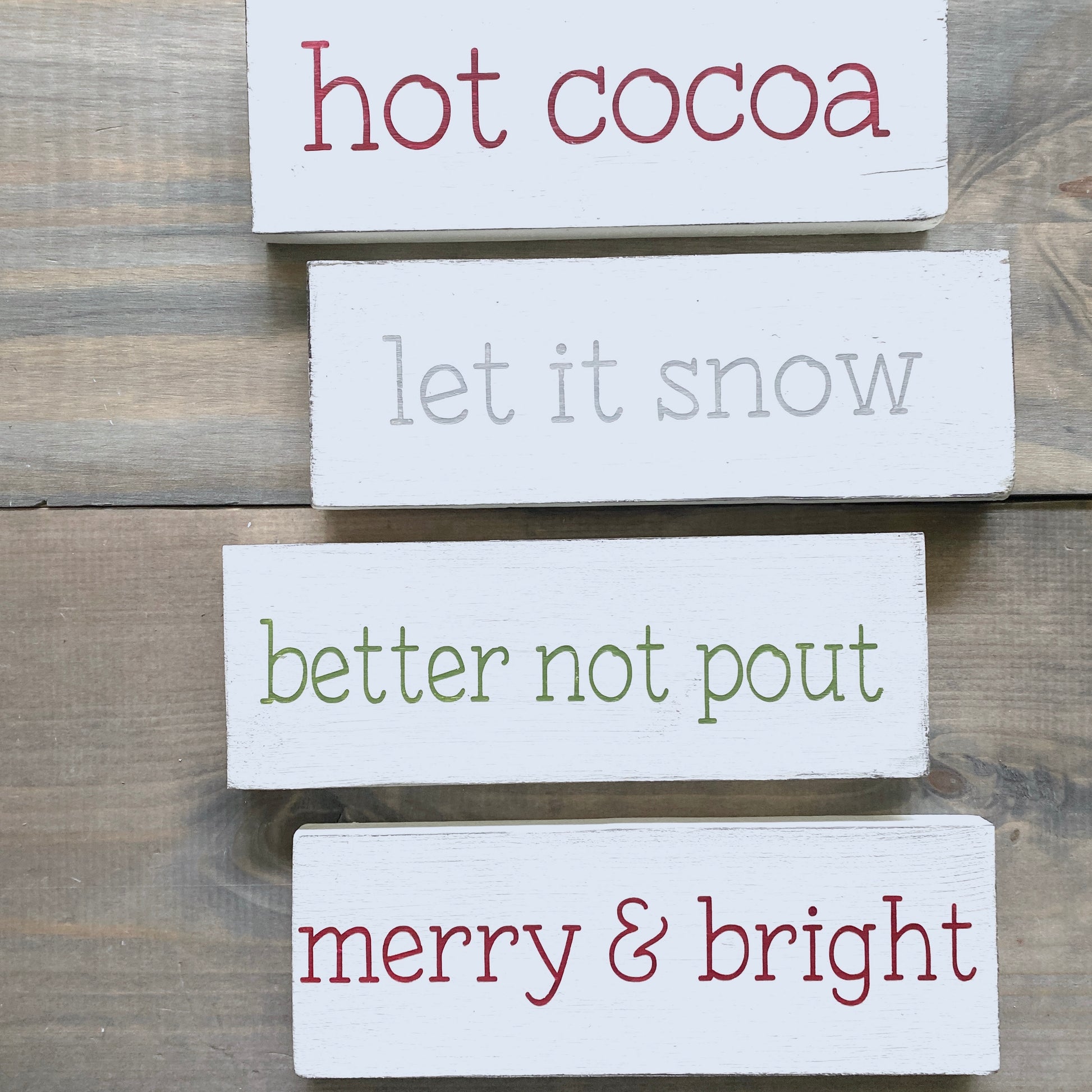 Custom christmas quote signs, holiday decor modern cottage farmhouse vintage store boutique wholesale decor
