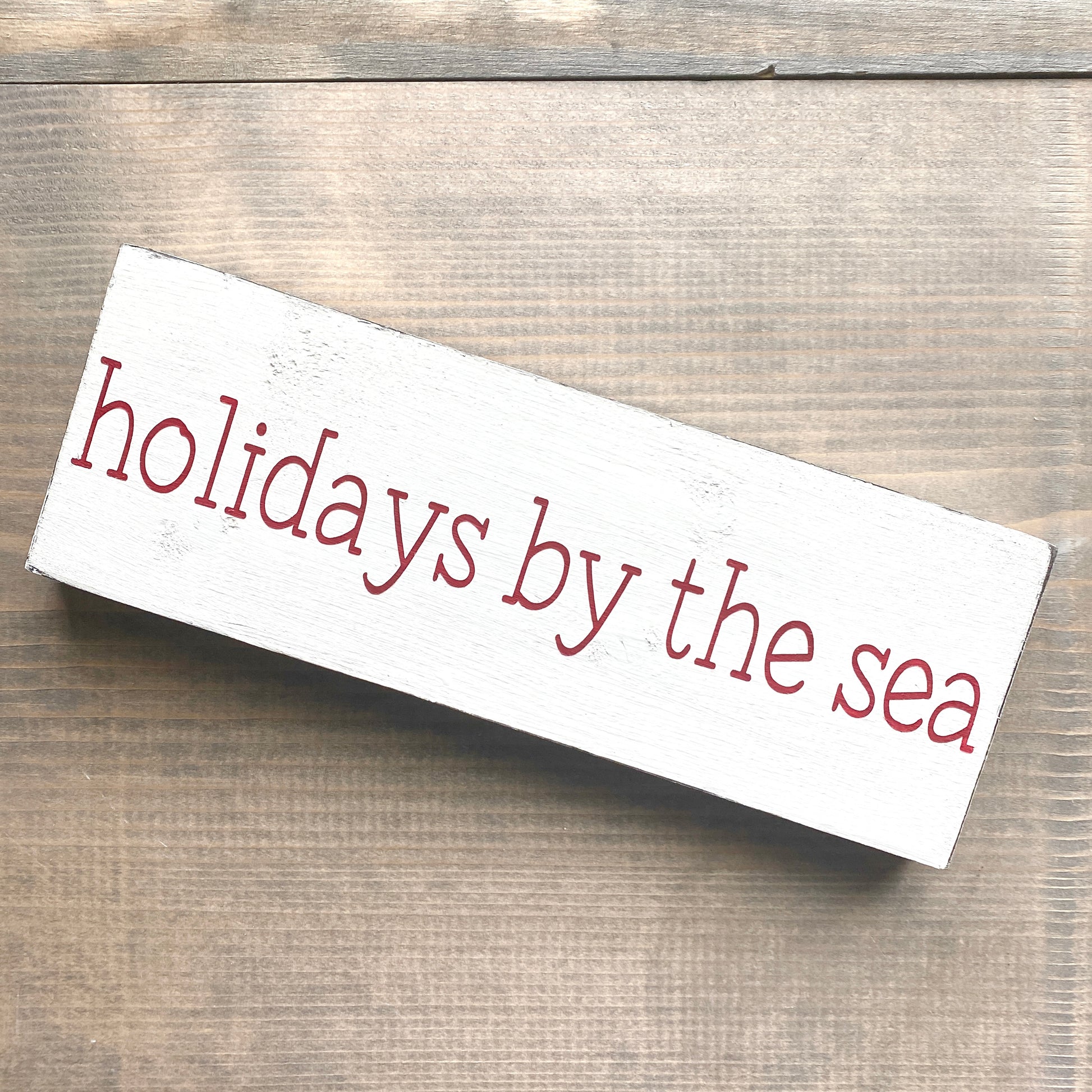Holidays by the sea Sign, wholesale coastal christmas beach holiday decor –  Anchored Soul Wholesale