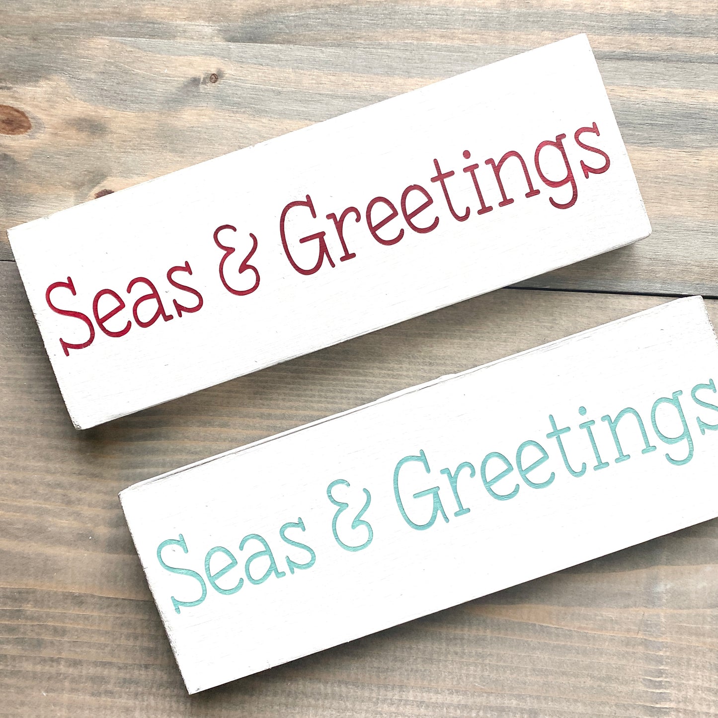 Seas & Greetings Sign