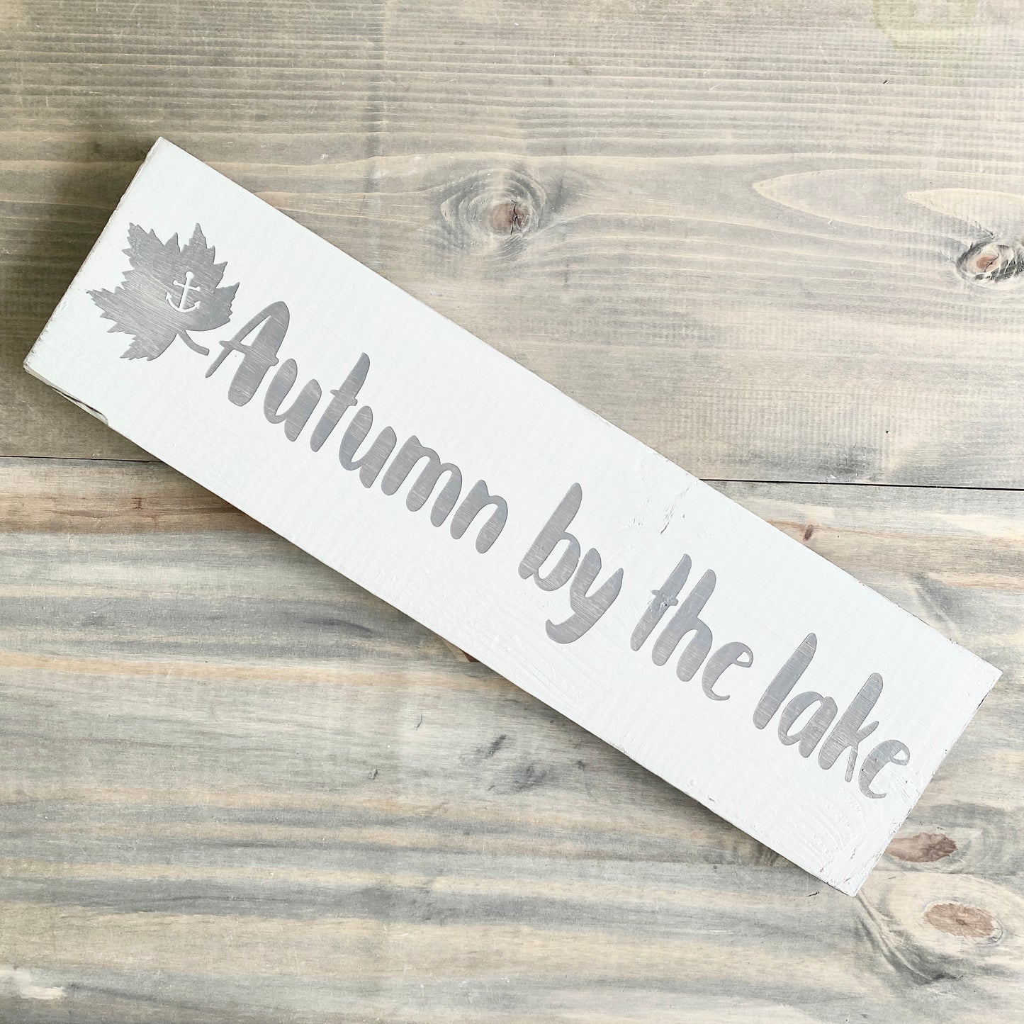 Autumn By The Lake Sign