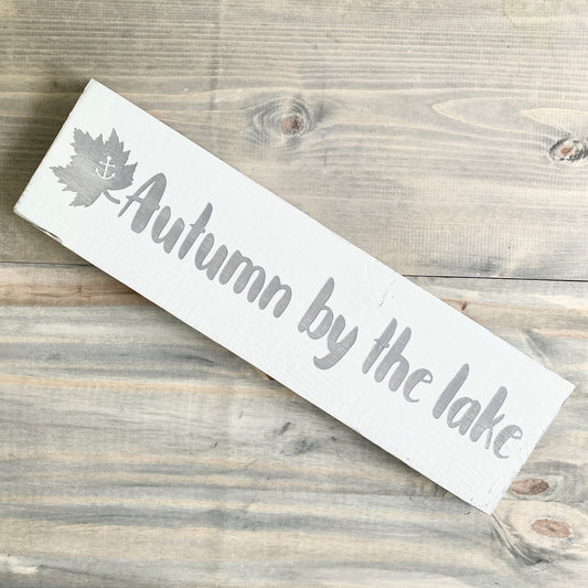Autumn By The Lake Sign