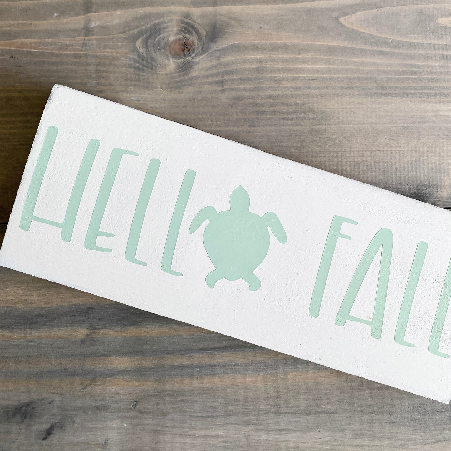 Hello Fall Sea Turtle Sign