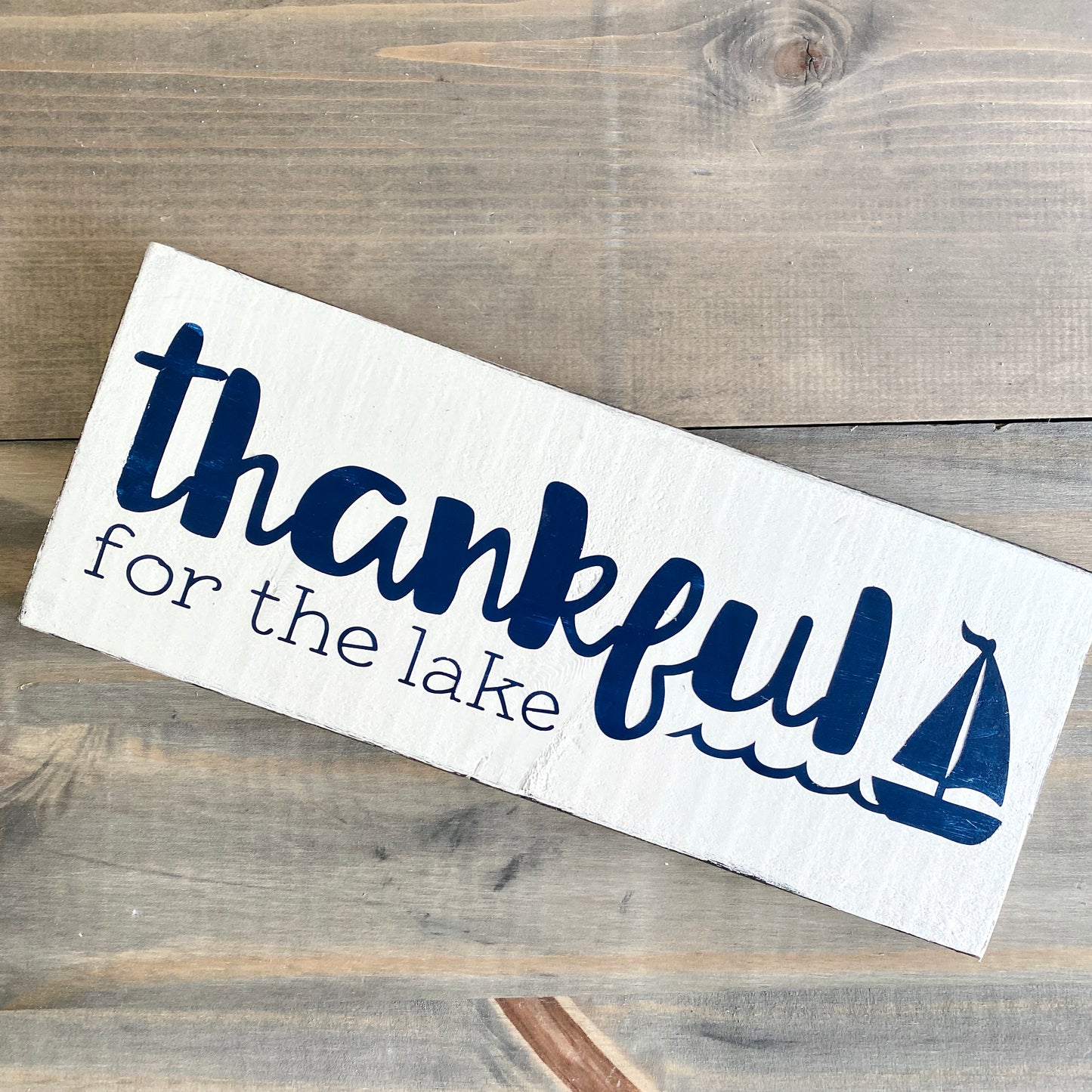 Thankful for the Lake Sign